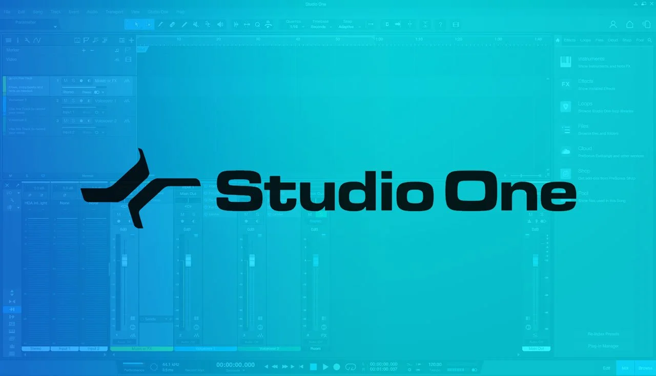 Studio One Export Stems menu used to prepare individual WAV audio files for professional mixing.