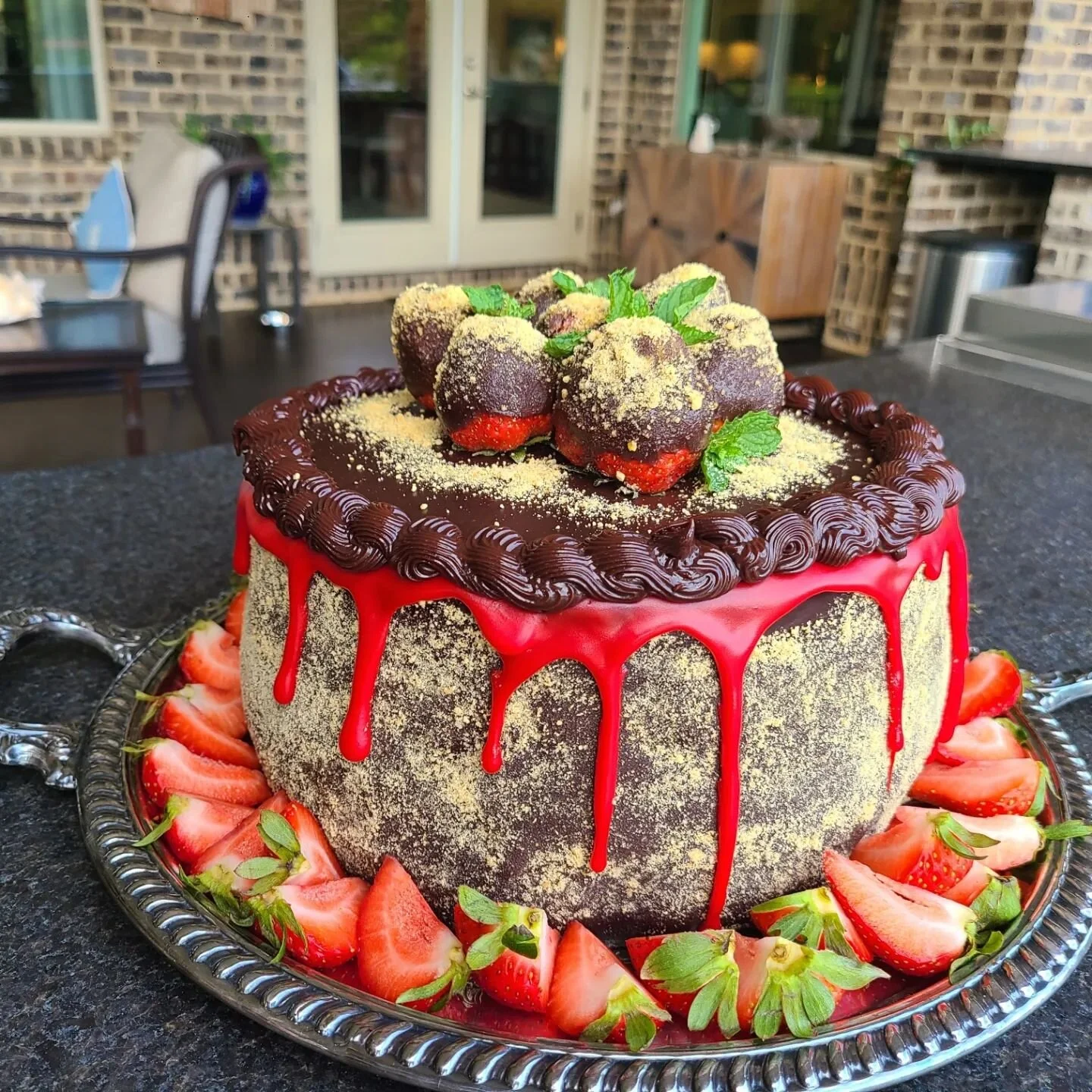 We love hosting dinners in the beautiful homes of our clients. This time was a birthday dinner where beef wellington, tuna poke,  and ravioli were requested. 

We couldn't help but spice it up with a chocolate and strawberry velvet cake garnished wit