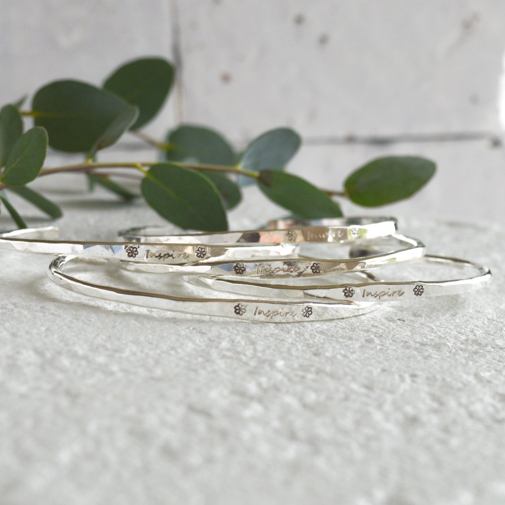 Dainty Inspire Bracelet in Sterling Silver — LuBird & Co