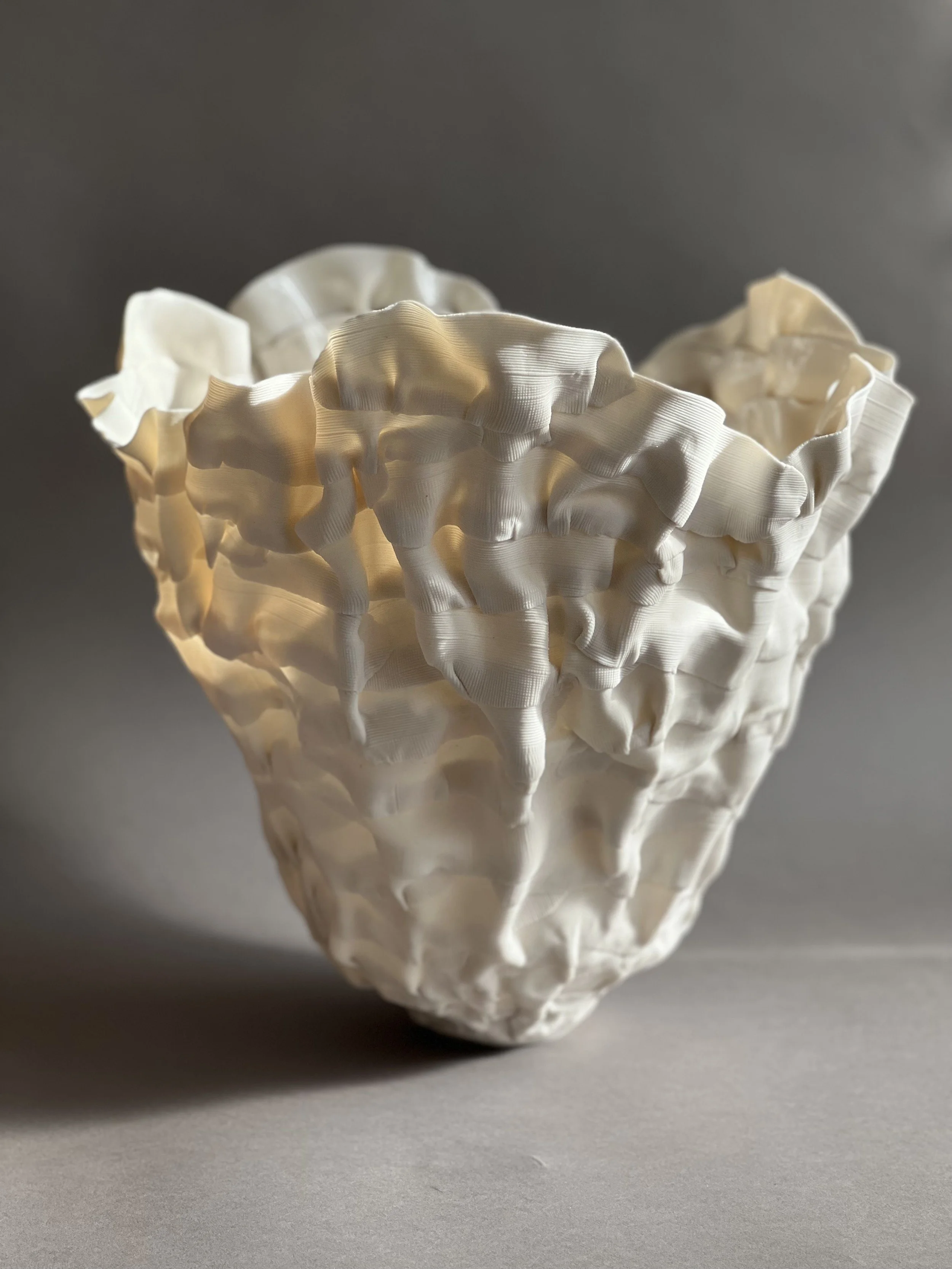 Line Ruffle Paint Piecework Vessels — Leah Kaplan