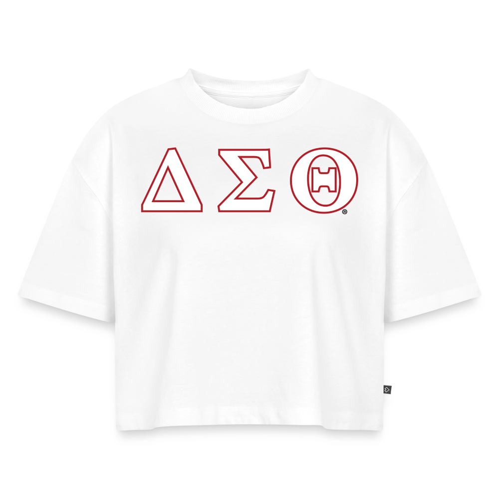 Delta Sigma Theta Women's Oversized Organic Cropped T-Shirt