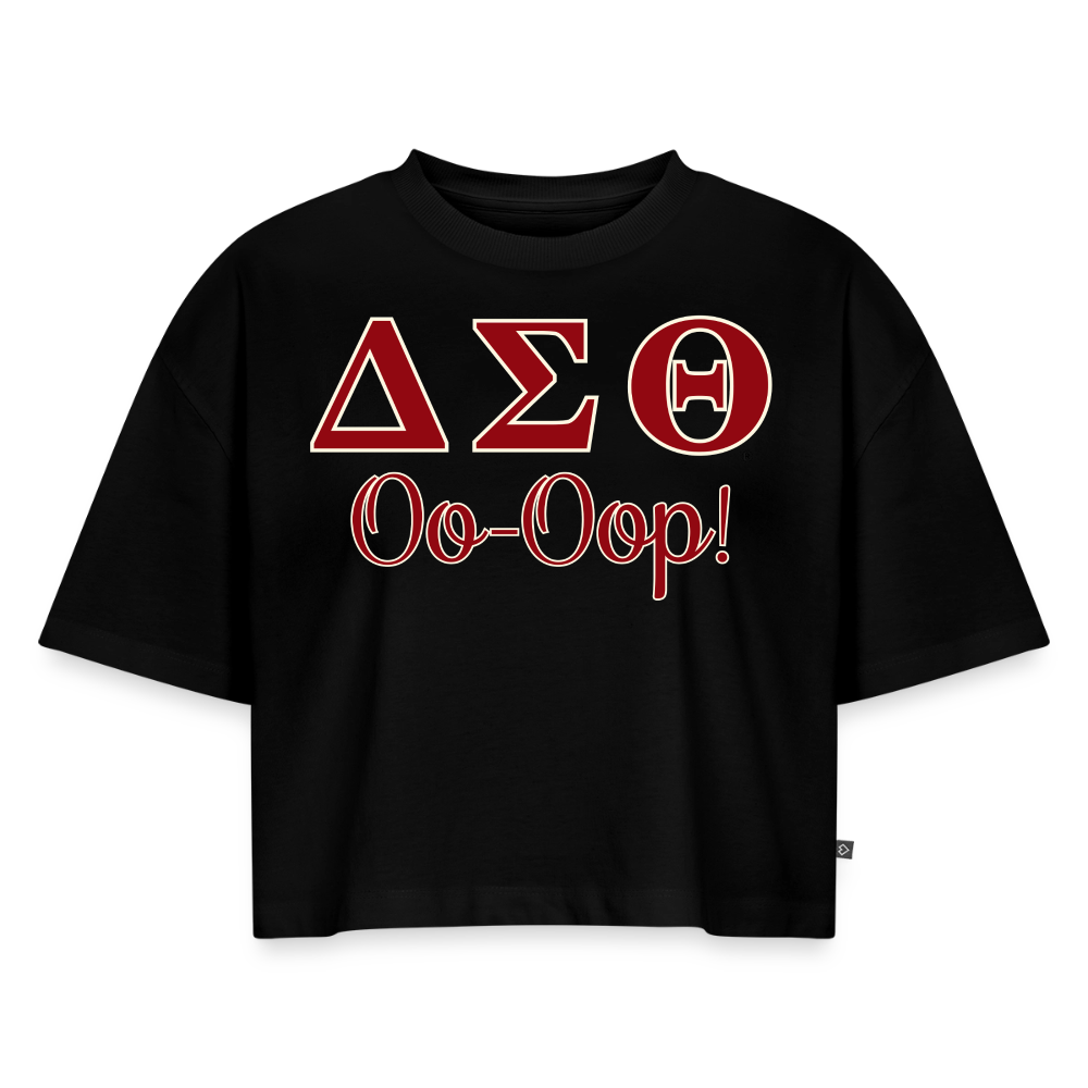 Delta Sigma Theta Women's Oversized Organic Cropped T-Shirt