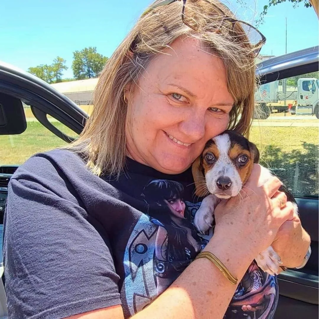 Mary K. Priddy-Bain
Austin, Texas
She/Her

Post 1/3:
I'm the poster child for &ldquo;don't put all your eggs in one basket.&rdquo; I had wanted to be a vet since birth. Got into vet school and cried my way out. So I became a teacher for seven years. 