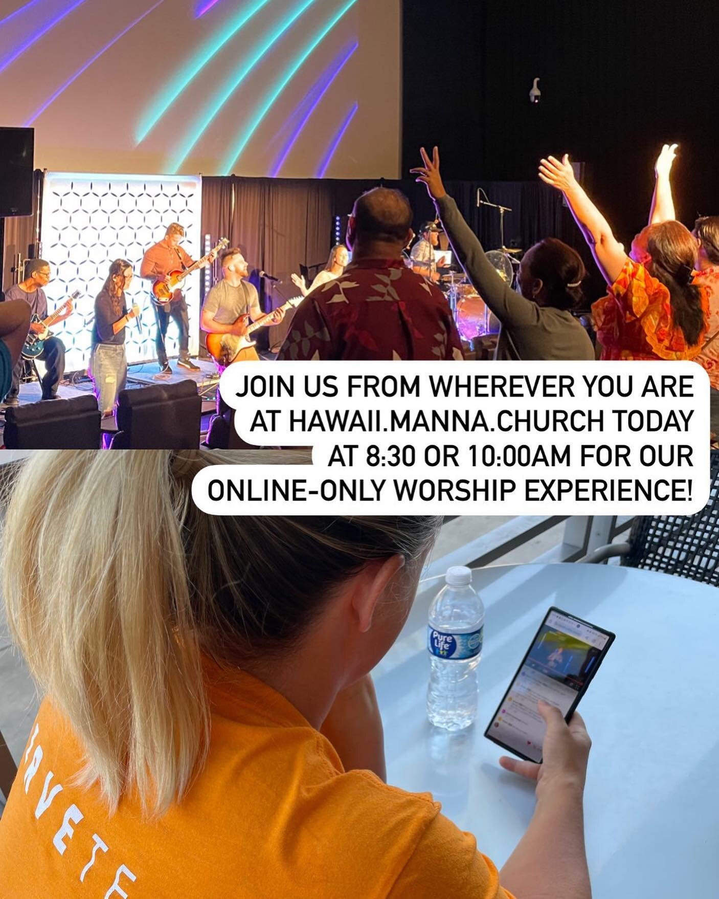 Services are ONLINE ONLY today, December 31, at 8:30 and 10:00am HST. Join us in the chat for our online worship experience at hawaii.manna.church. Hope to see you there! #churchonline #mannachurch #mannachurchhi #happynewyear