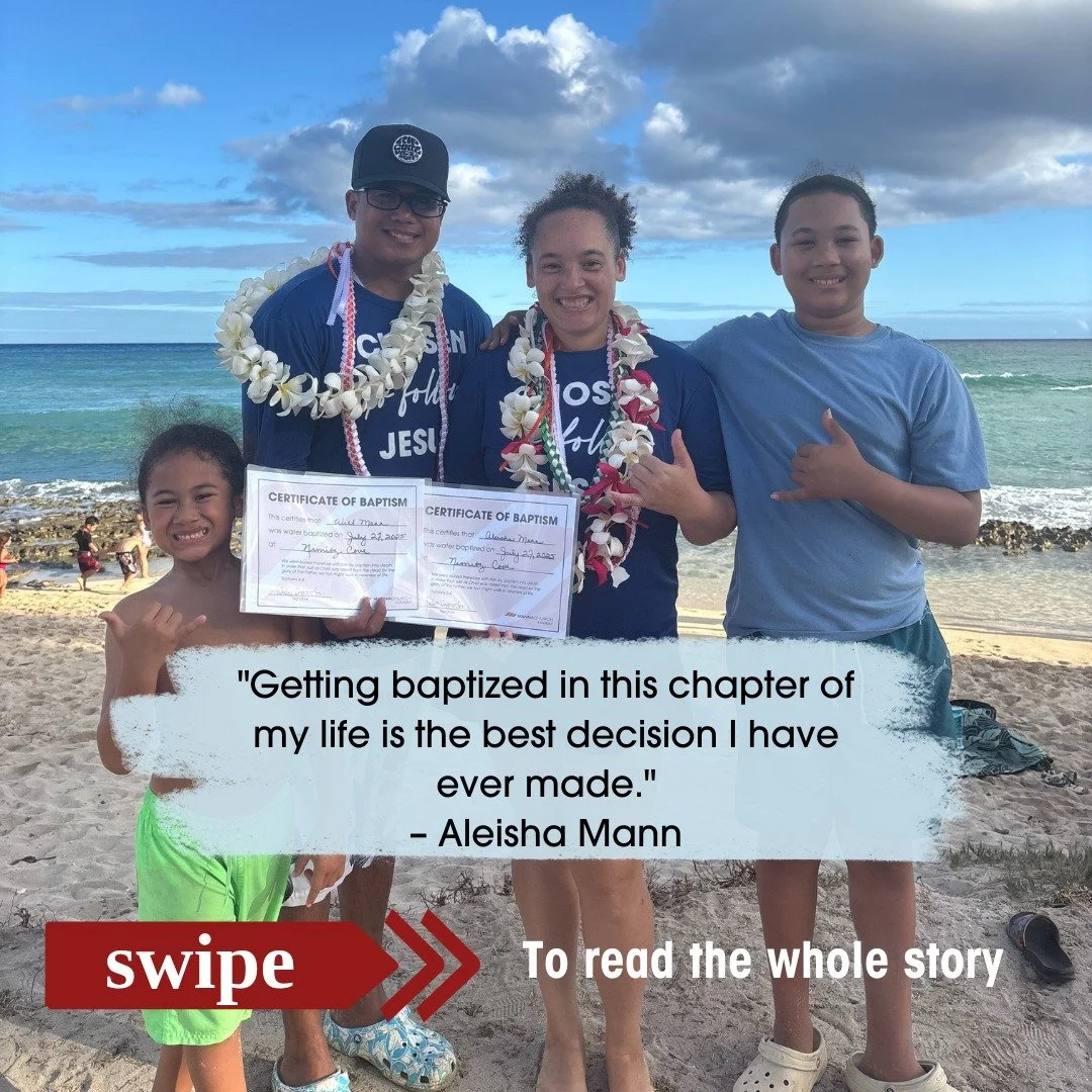 “Getting baptized in this chapter of my life is the best decision I have ever made.” – Aleisha Mann
Aleisha’s story of renewal, surrender, and transformation is too good not to share.
π Swipe through her full testimony
π B