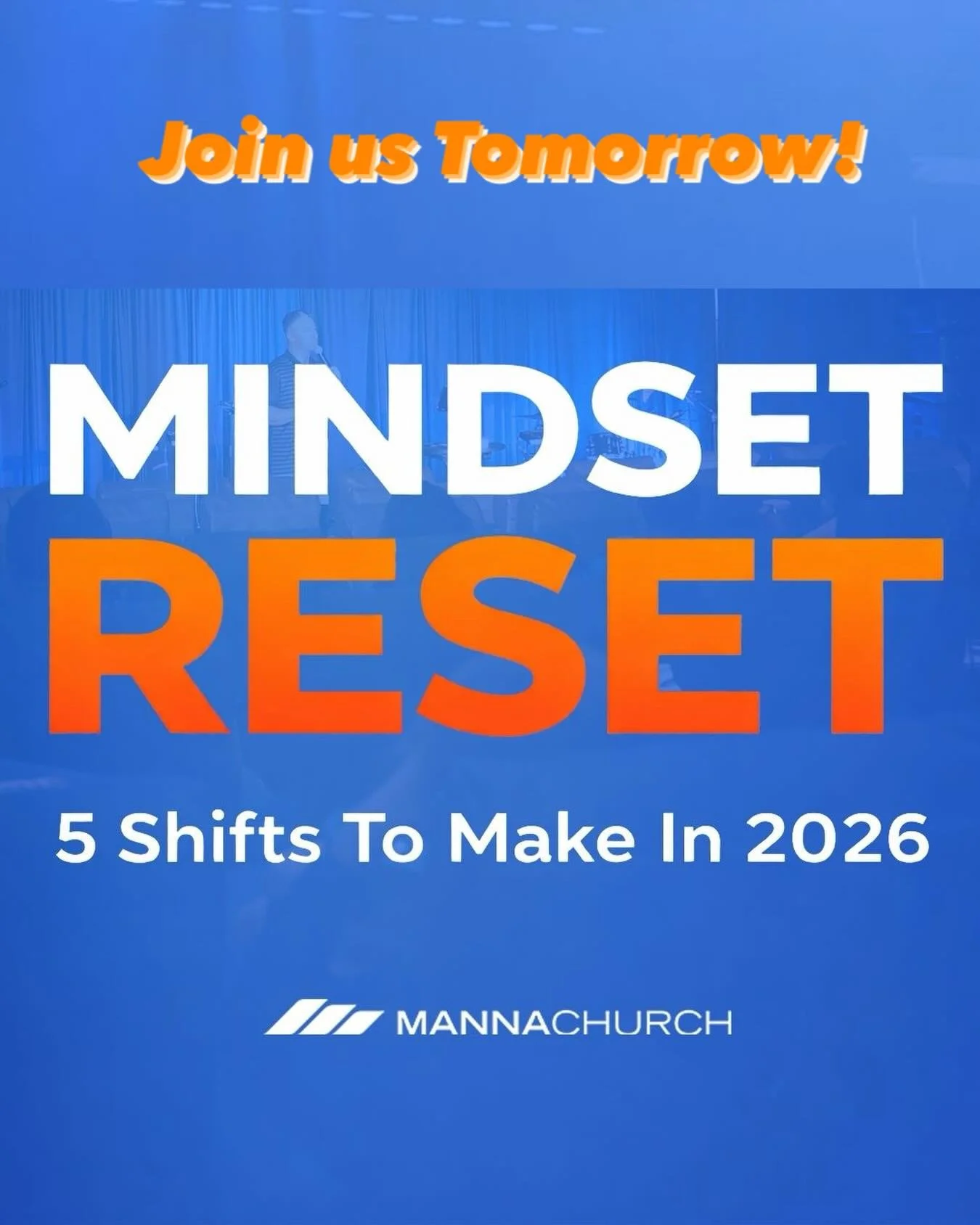 To act differently, you have to THINK differently. This year, we&rsquo;re not making resolutions. We&rsquo;re shifting how we think. Join us tomorrow at 8, 9:15, or 10:30am online or in-person. Link in bio with more info.
