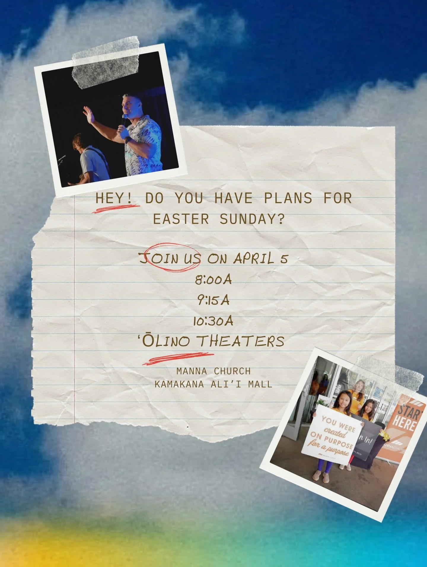Easter isn&rsquo;t just a holiday.
It&rsquo;s not just a moment in history.

It&rsquo;s a promise generations waited for&mdash;
and a victory that still changes lives today&hellip; and for eternity.

This Easter, come experience the hope, freedom, an