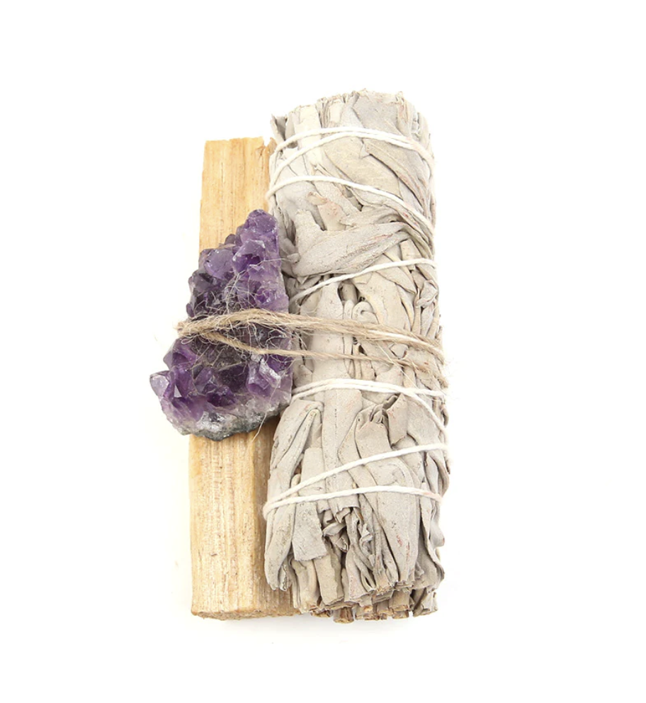 Buddha Stones: Amethyst Sage Bundle