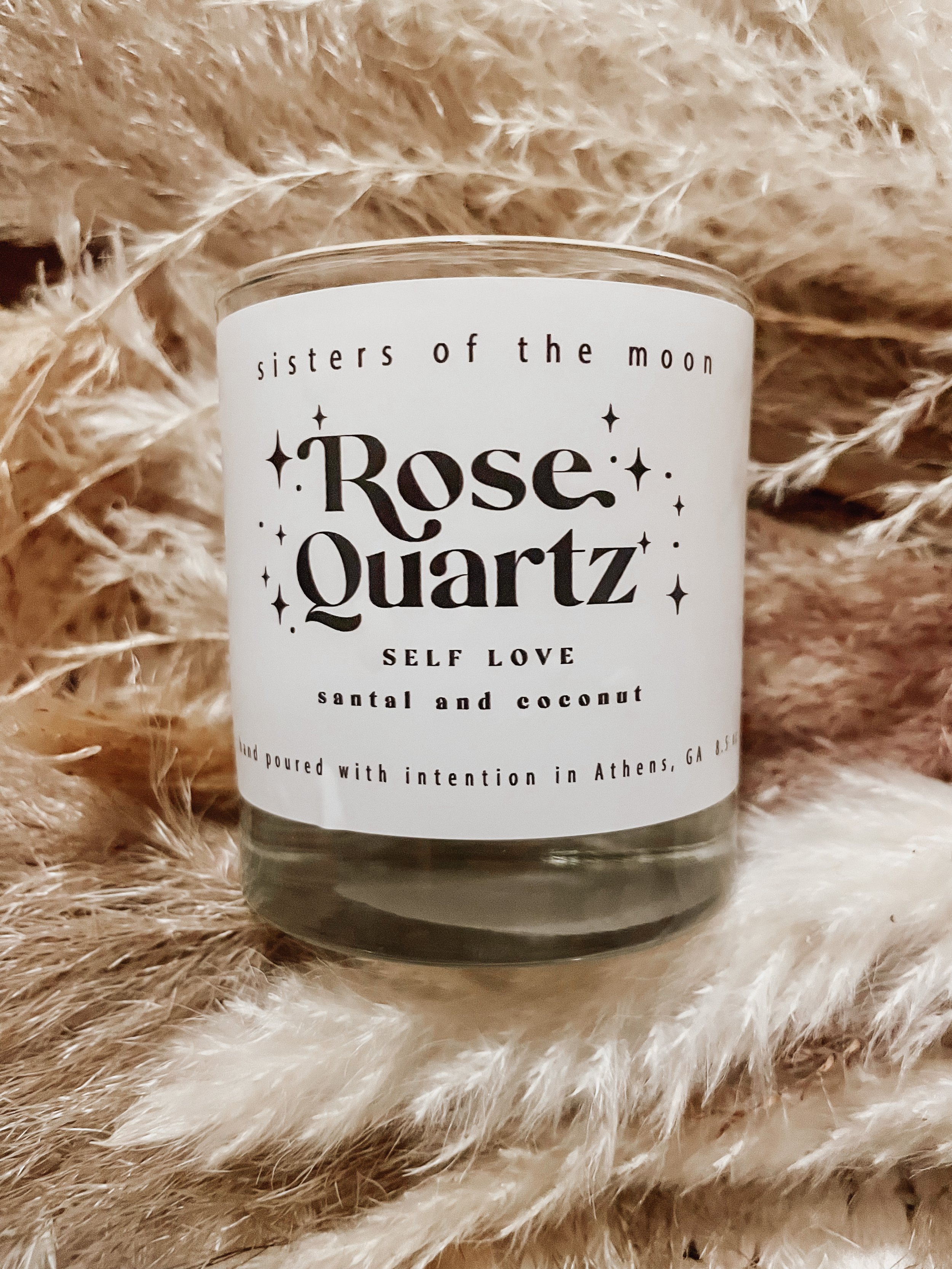 Sisters of the Moon: Rose Quartz Candle