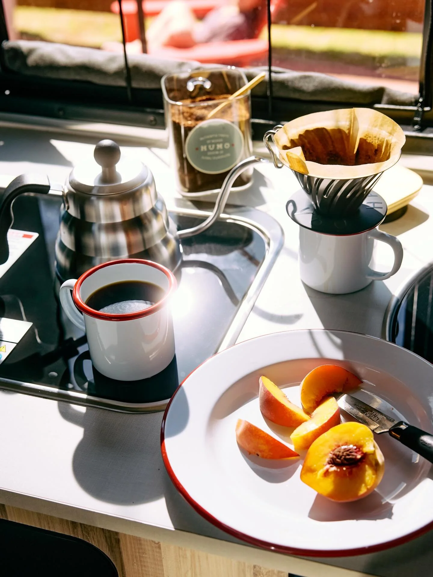 Trying to find a song that feels like that first morning of a trip &mdash; coffee brewing, sun pouring in, and the entire day ahead 🌞  Crafting little moments like this for you never gets old!!

📸 @mackenzie.smithphoto