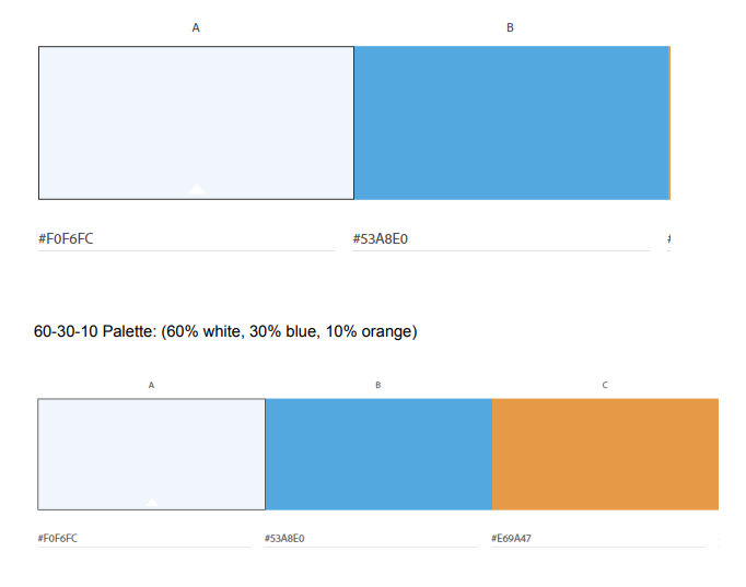 Color Palette with 60-30-10 Rule
