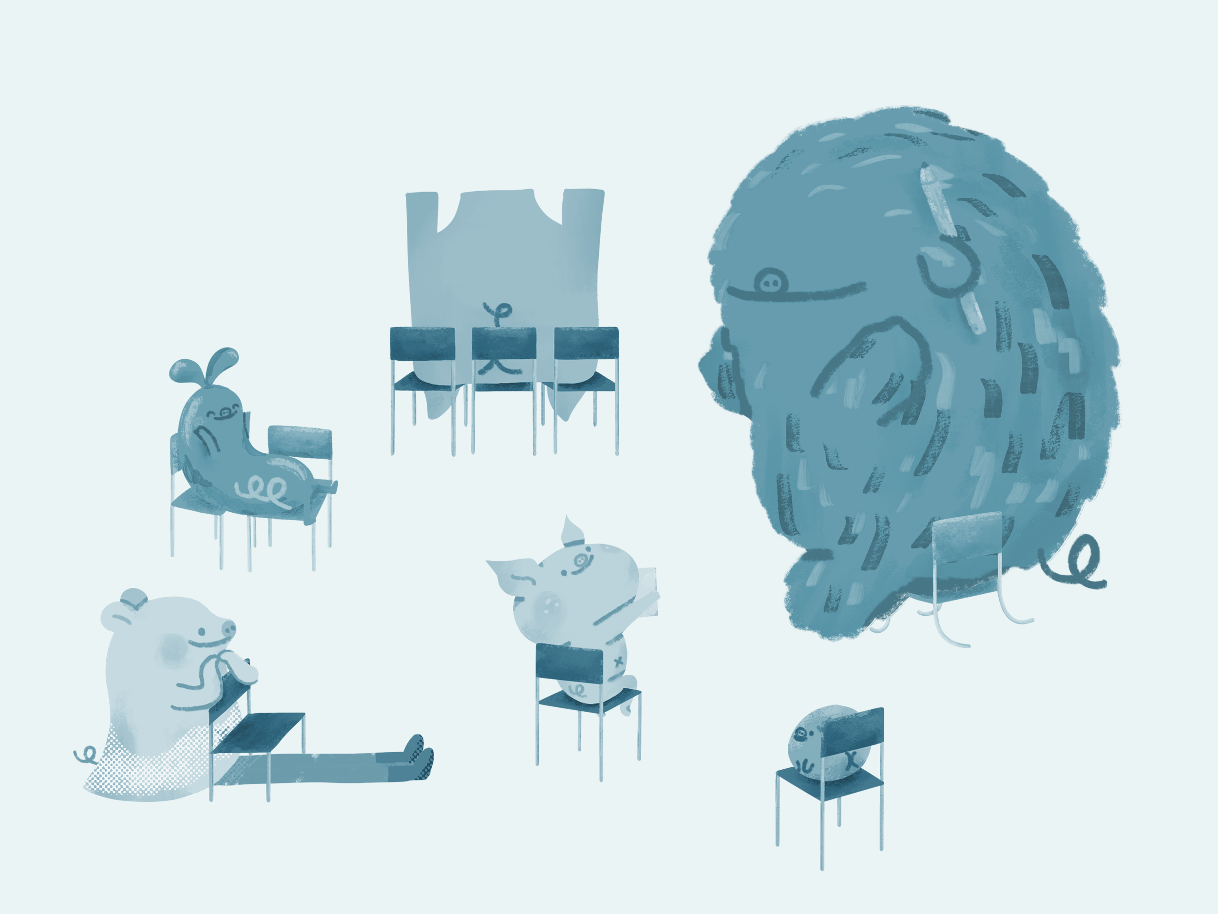 Pigaboo scene illustration