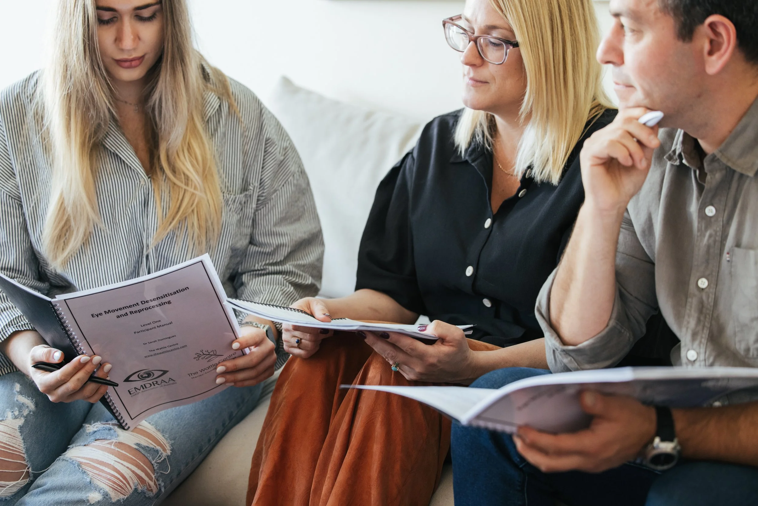 Group of therapists in an EMDR Basic Training practicum