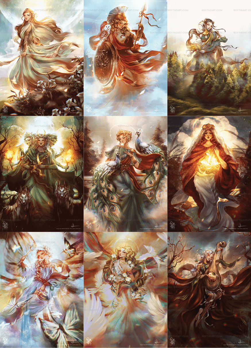 Explore the Mythical Marvels: Greek Deities Collection — Roy The Art