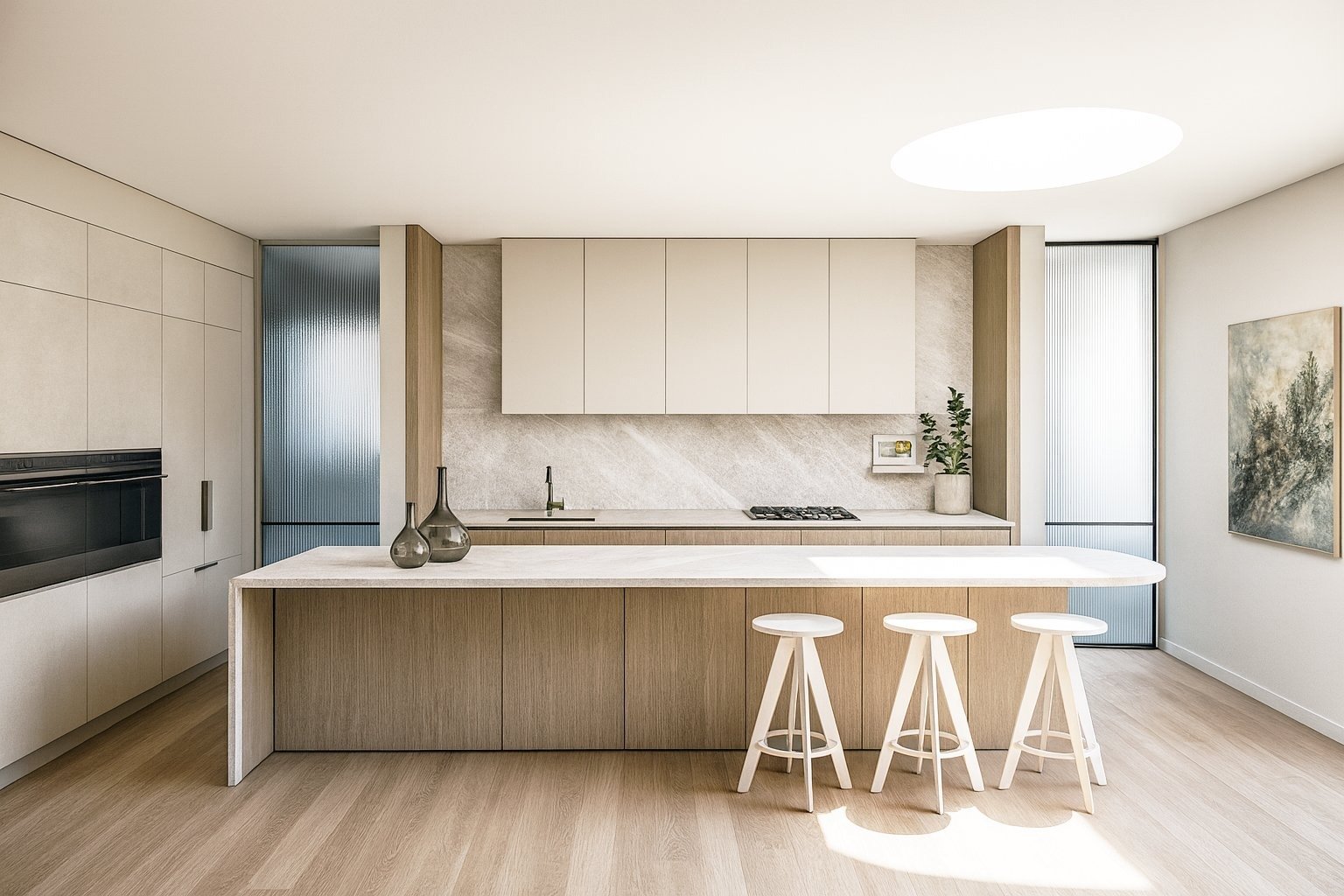 South Yarra House 02 kitchen render
