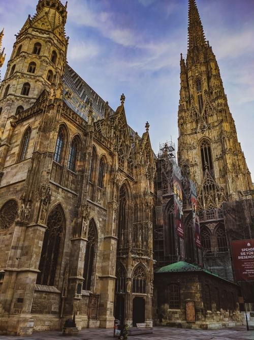  Outside St. Stephens Cathedral in Vienna Austria. 