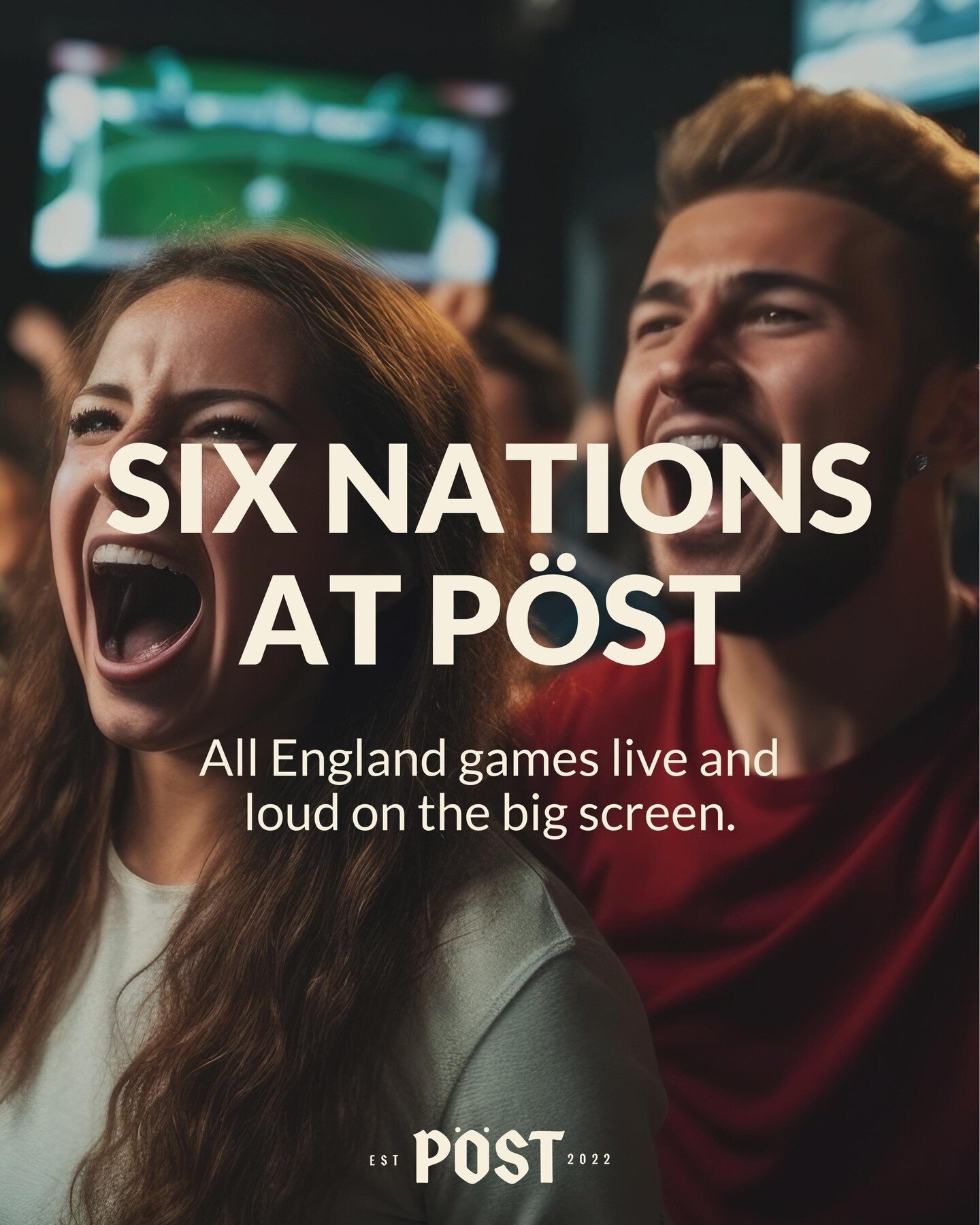 Six Nations at P&ouml;st!

Join us to support England, starting with a Six Nations Bottomless Party for England&rsquo;s first game against Italy. Plus enjoy our Bottomless Bier and Bratwurst offer for the remaining England matches.

Big screens, long