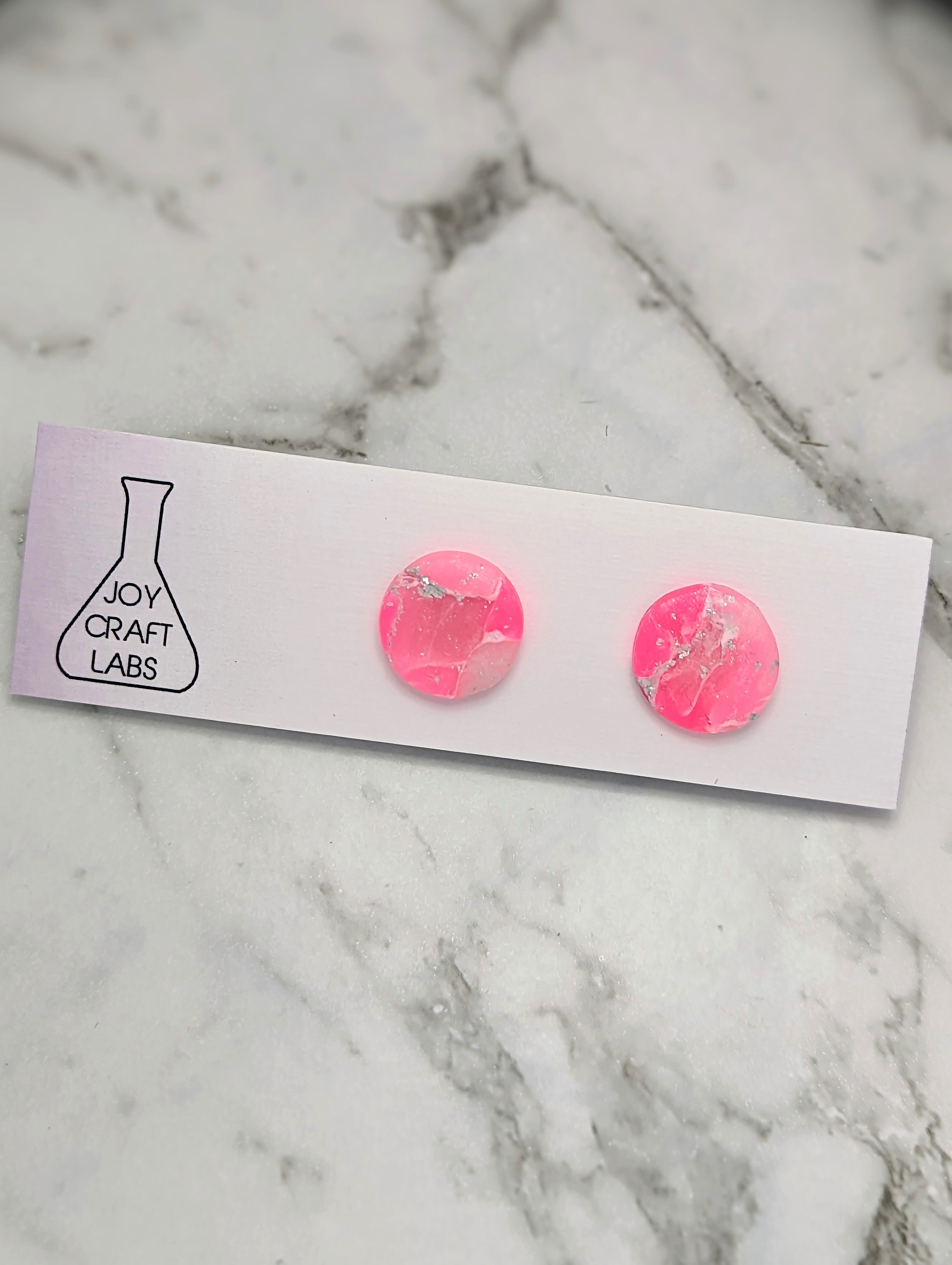 Barbiequartz Round Studs