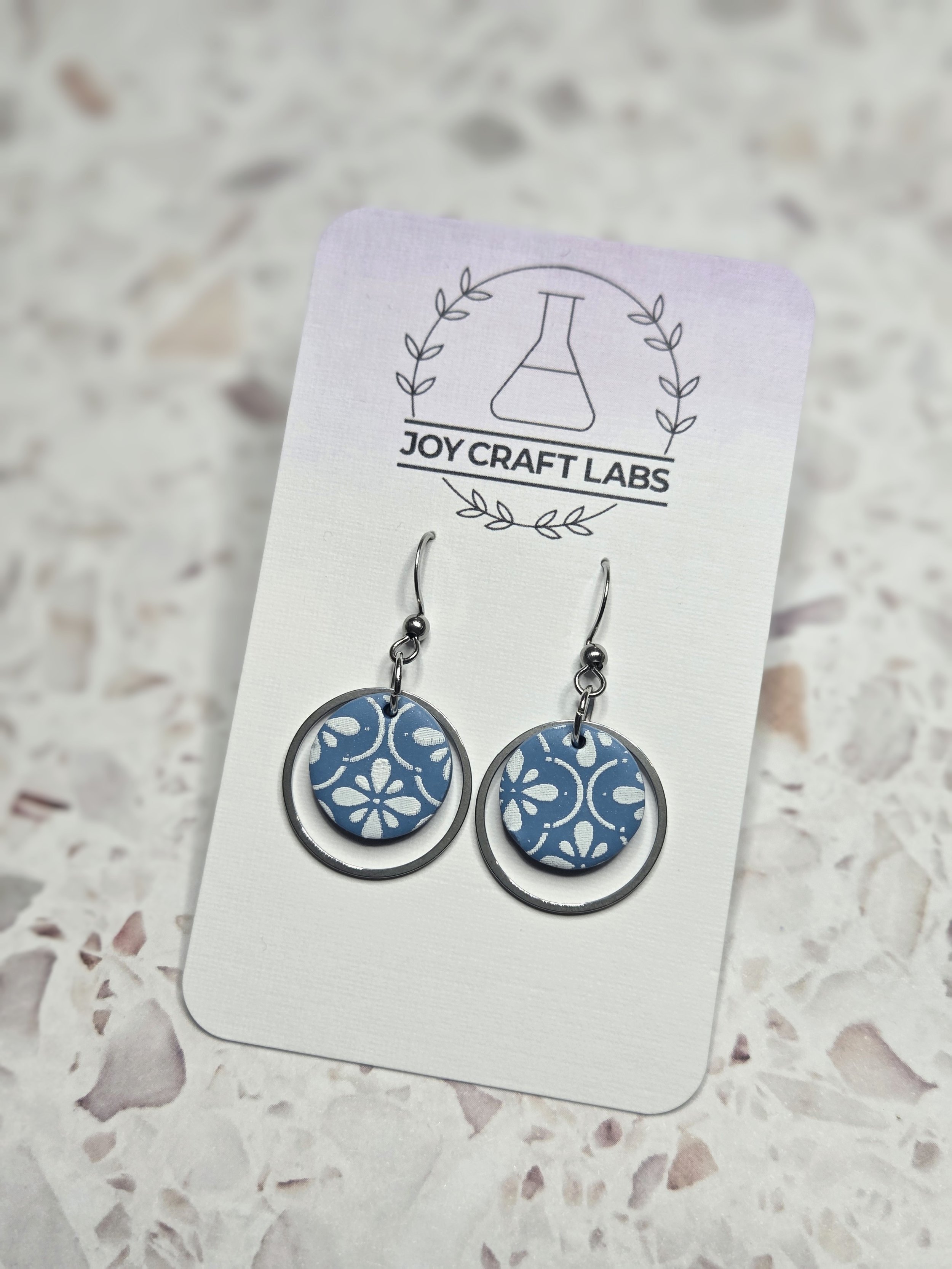 Floral Tile Mini Rory Dangles