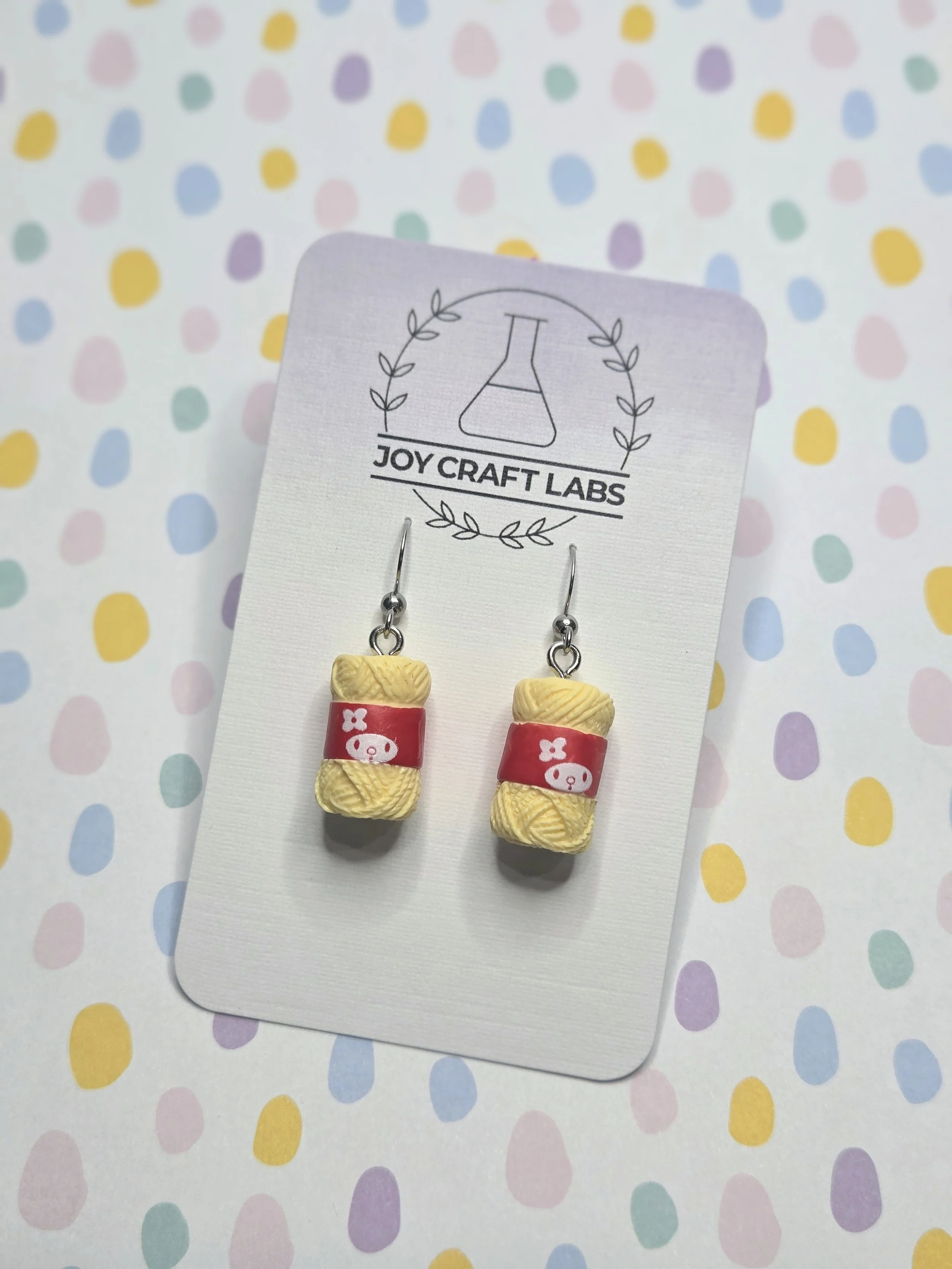 Yarn Ball Earrings