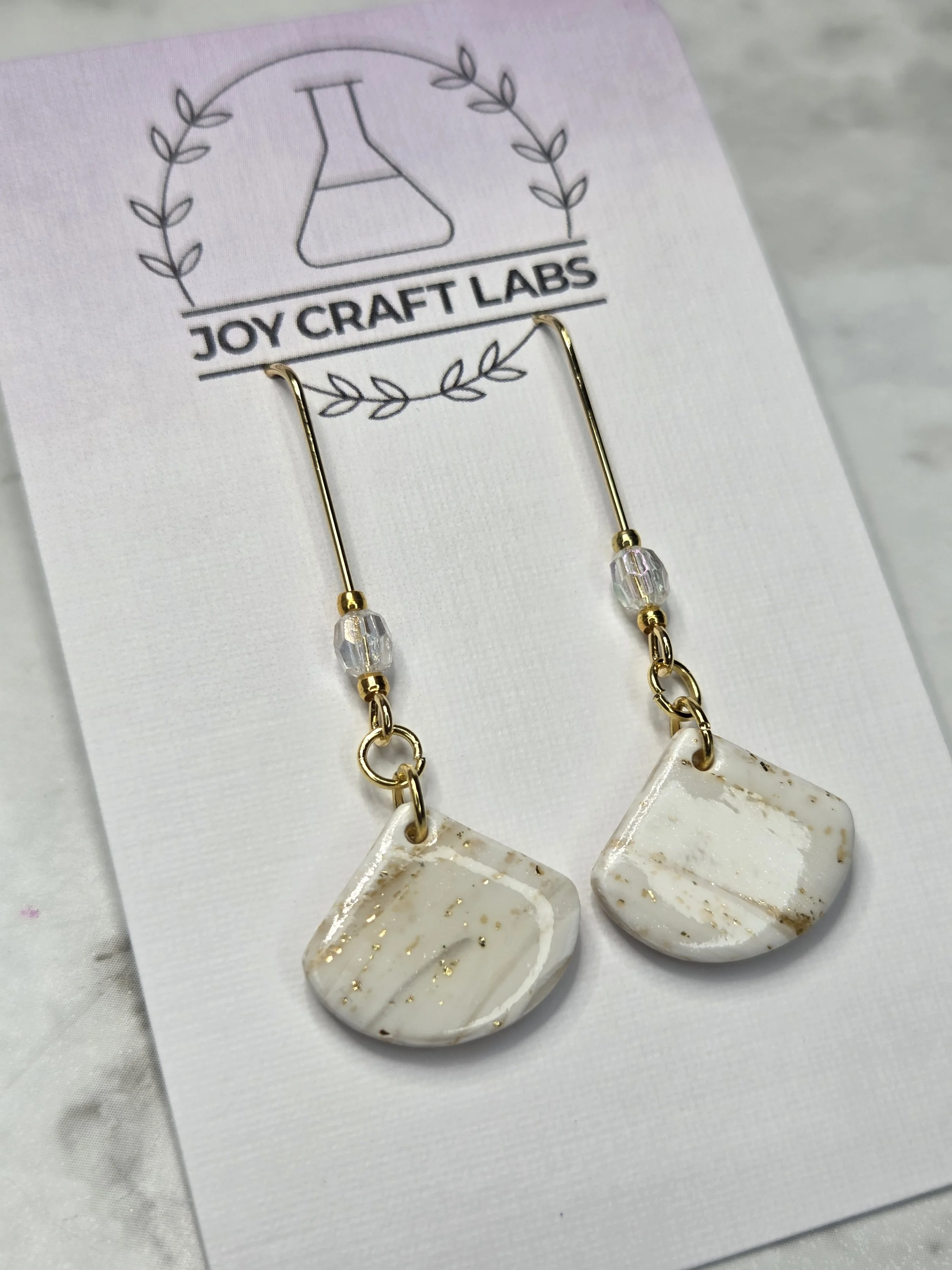 Beaded Quadrant Drop Dangles