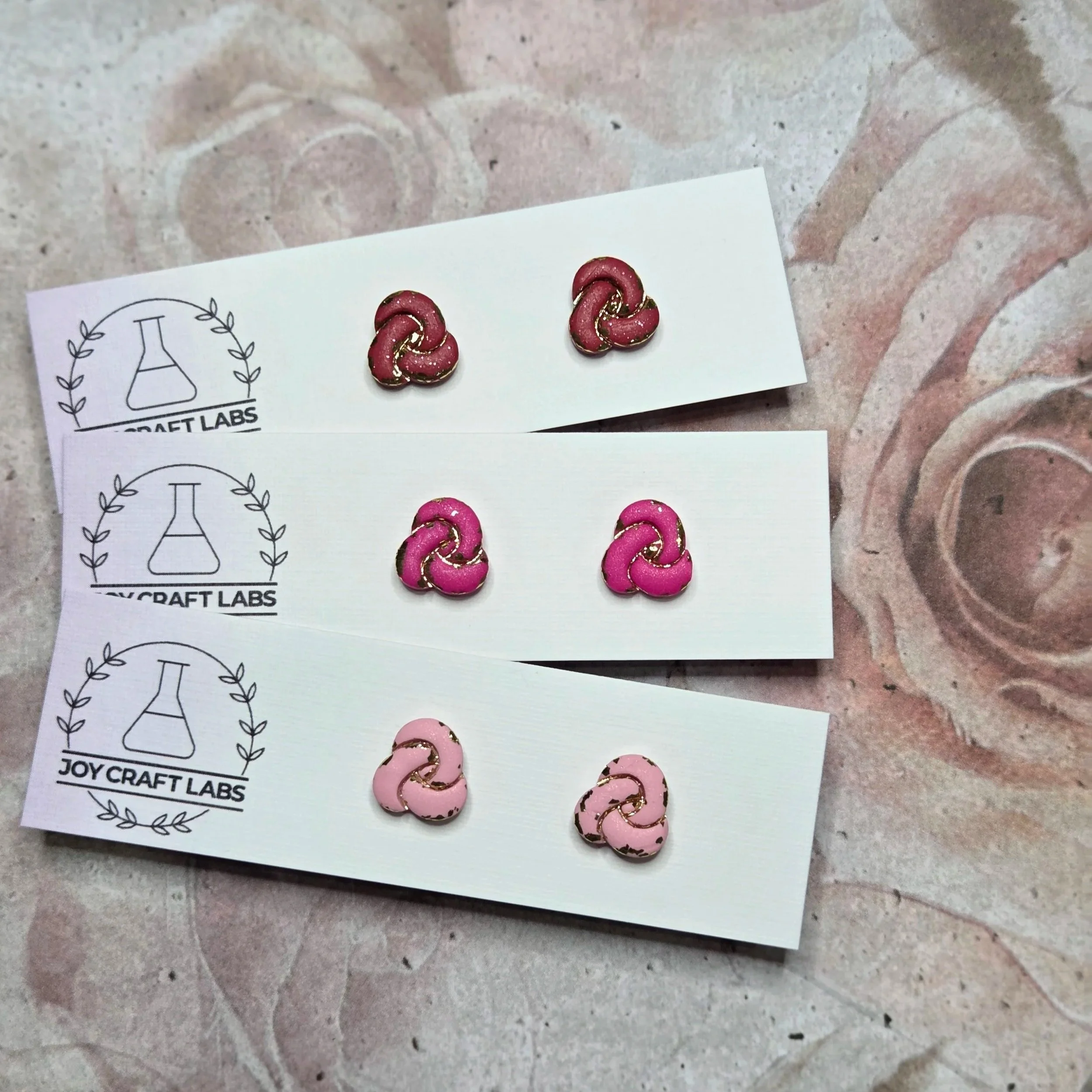 Gold Foil Knot Studs