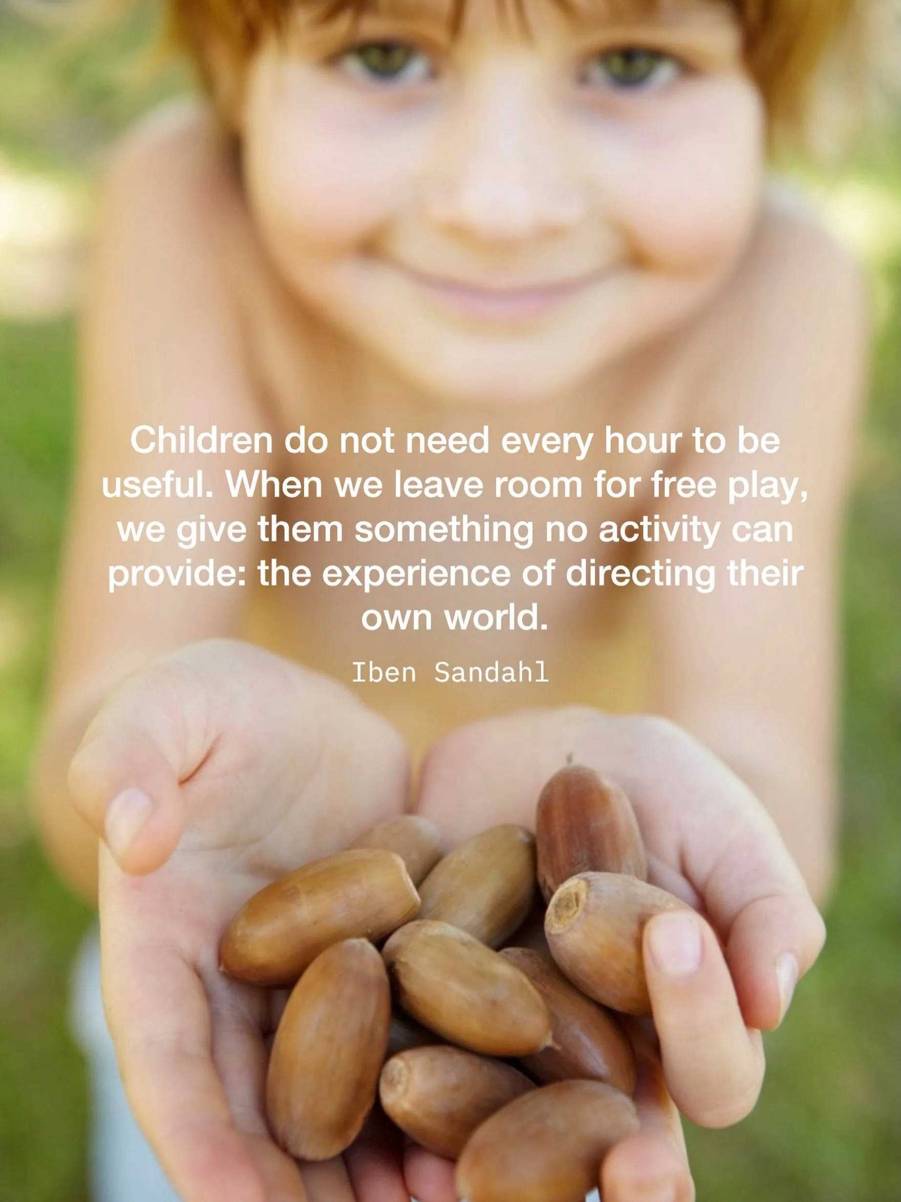 It can be surprisingly difficult to leave time unfilled when we are parents. An afternoon without plans can quickly make us wonder whether we should arrange something. An activity, a playdate, an outing or simply something meaningful for our children