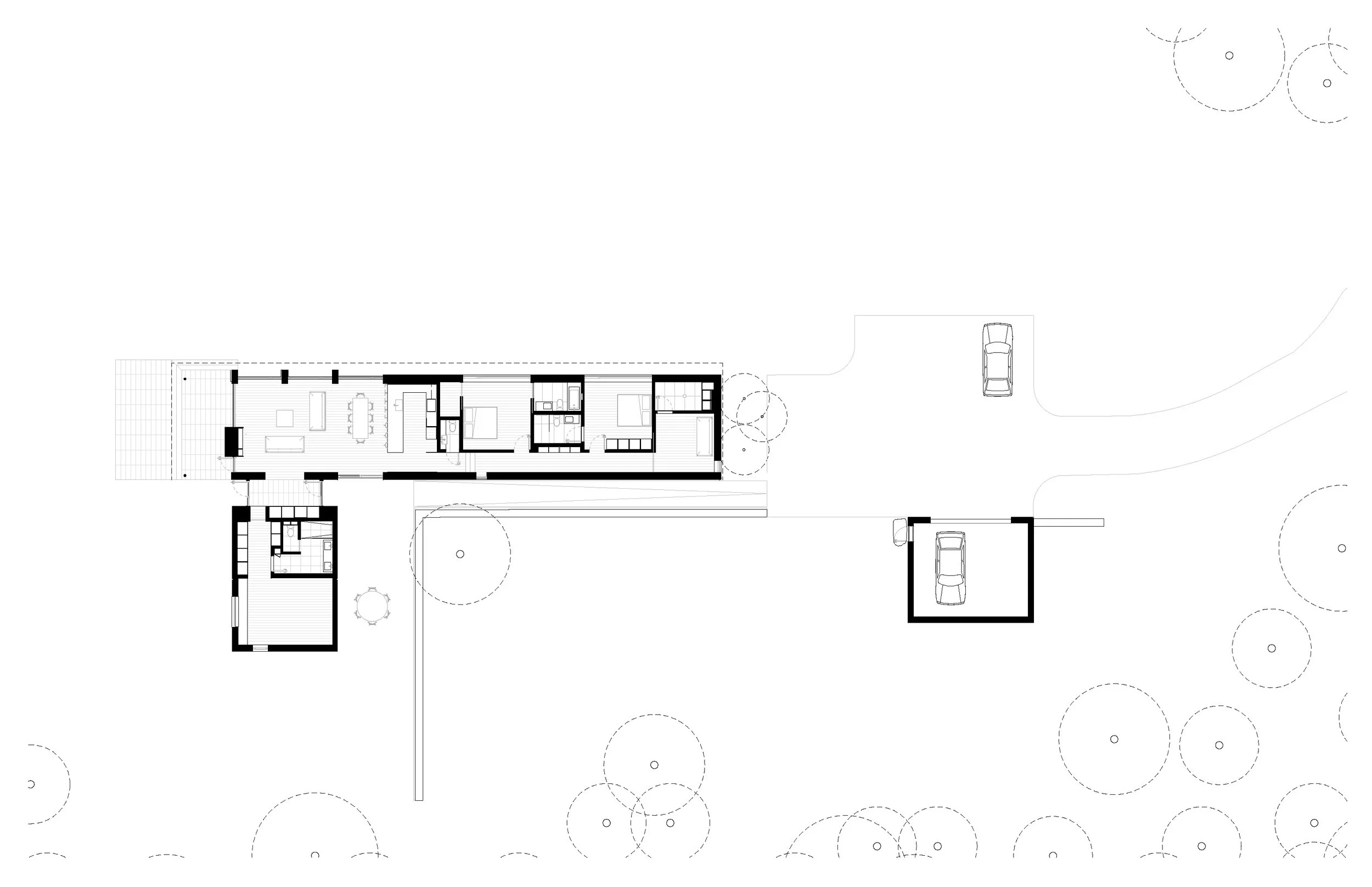 Architectural floor plan of a three bedroom custom home in Nova Scotia