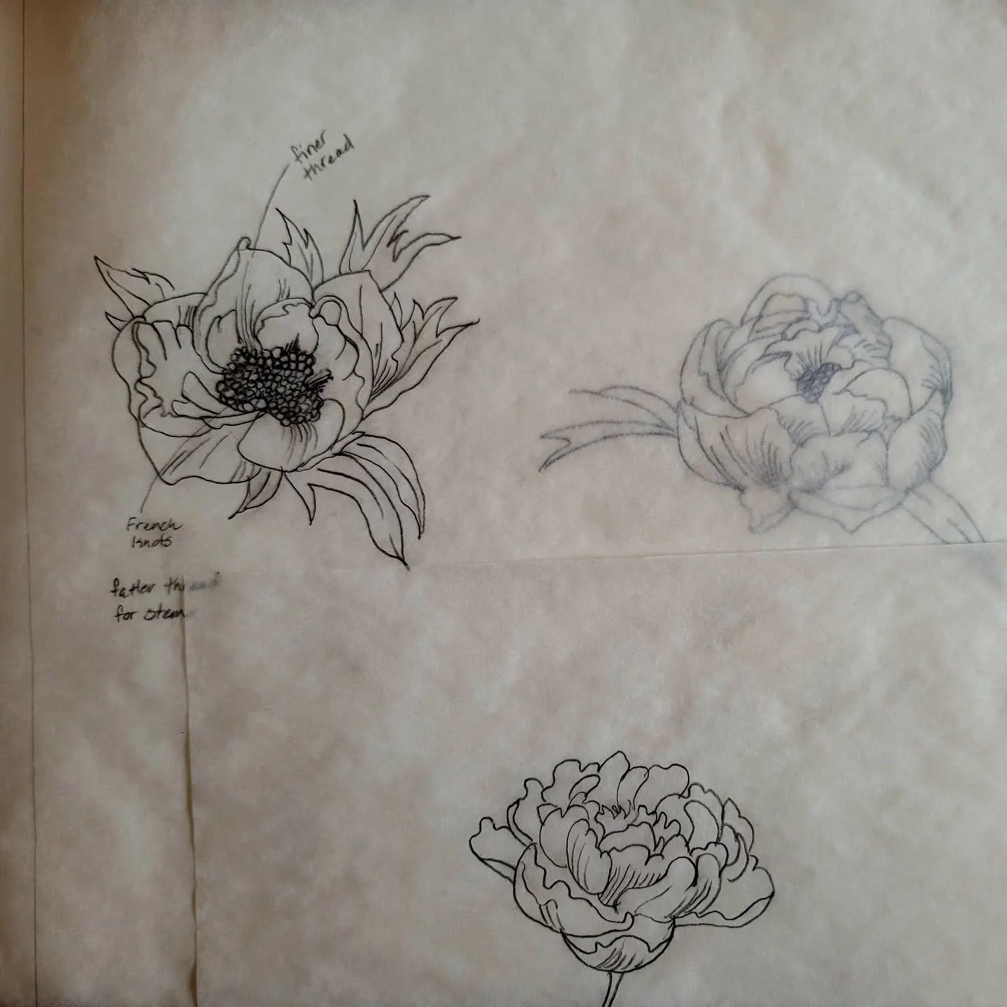 Next: time to embroider some peonies with ultrasounds. I may be entering a flower symbolism era. Or I just really want all this pee- and exhaust-colored snow to melt already.
#peony #flowers #embroidery