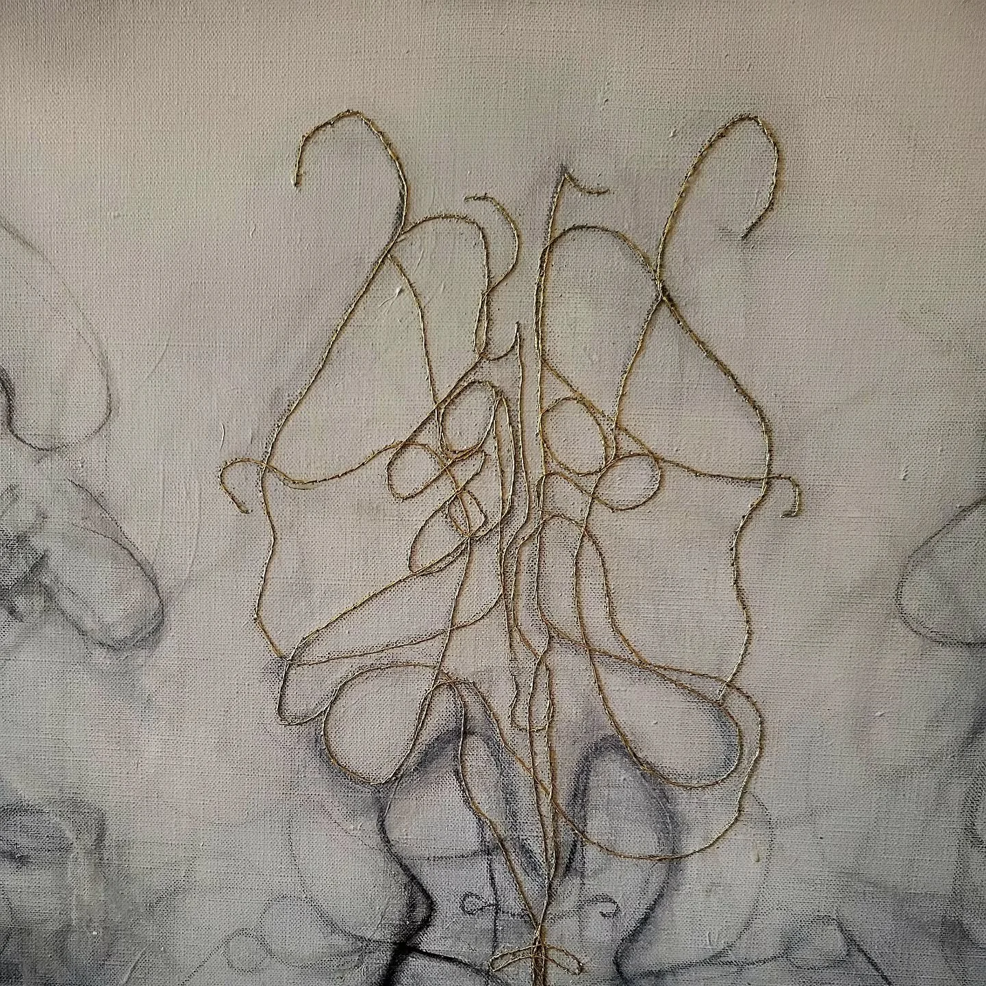 Stitching progress. Only another 40-50 hours to go.

#oilonlinen #angiogram #embroidery