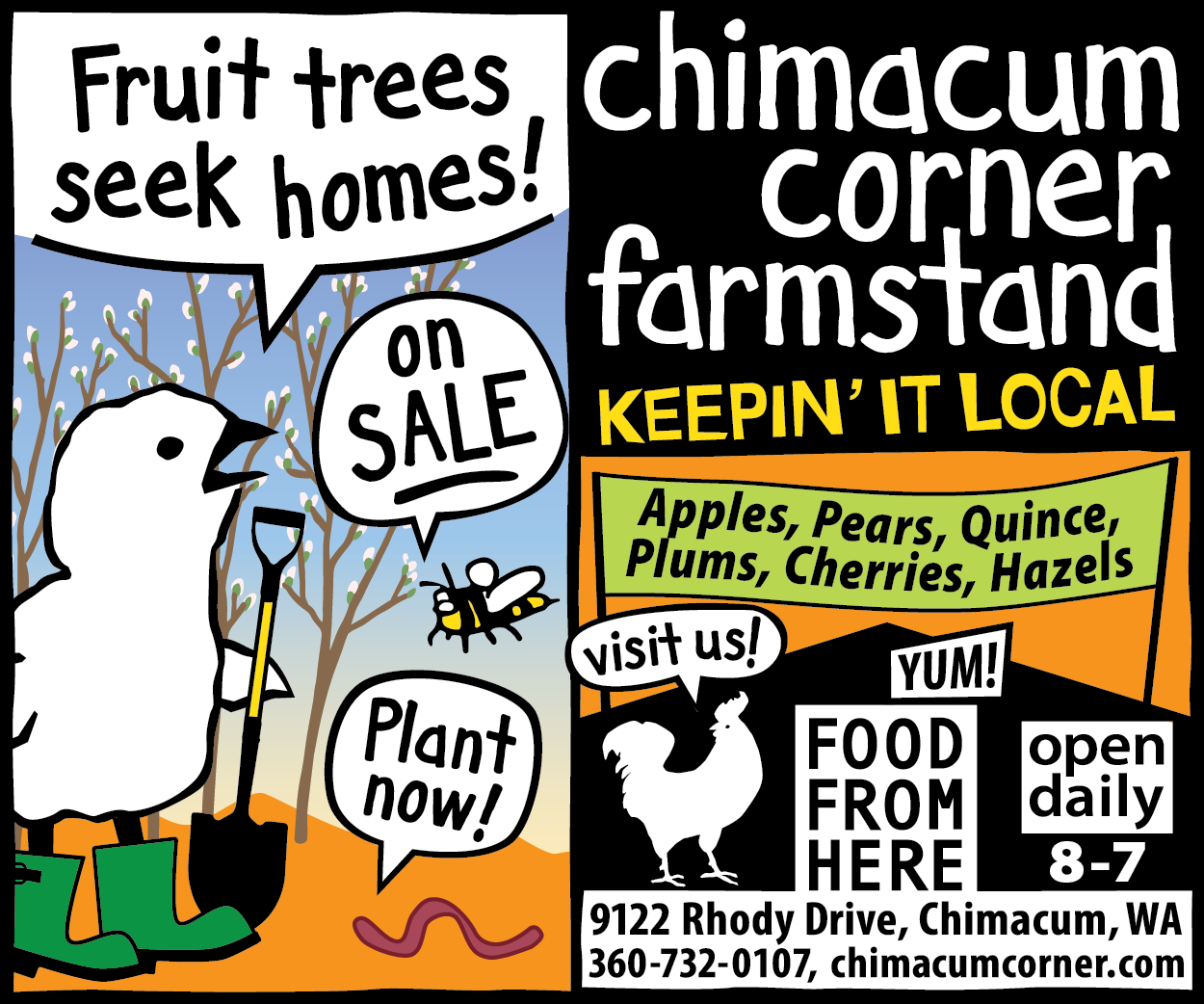 FRUIT TREES SEEK HOMES