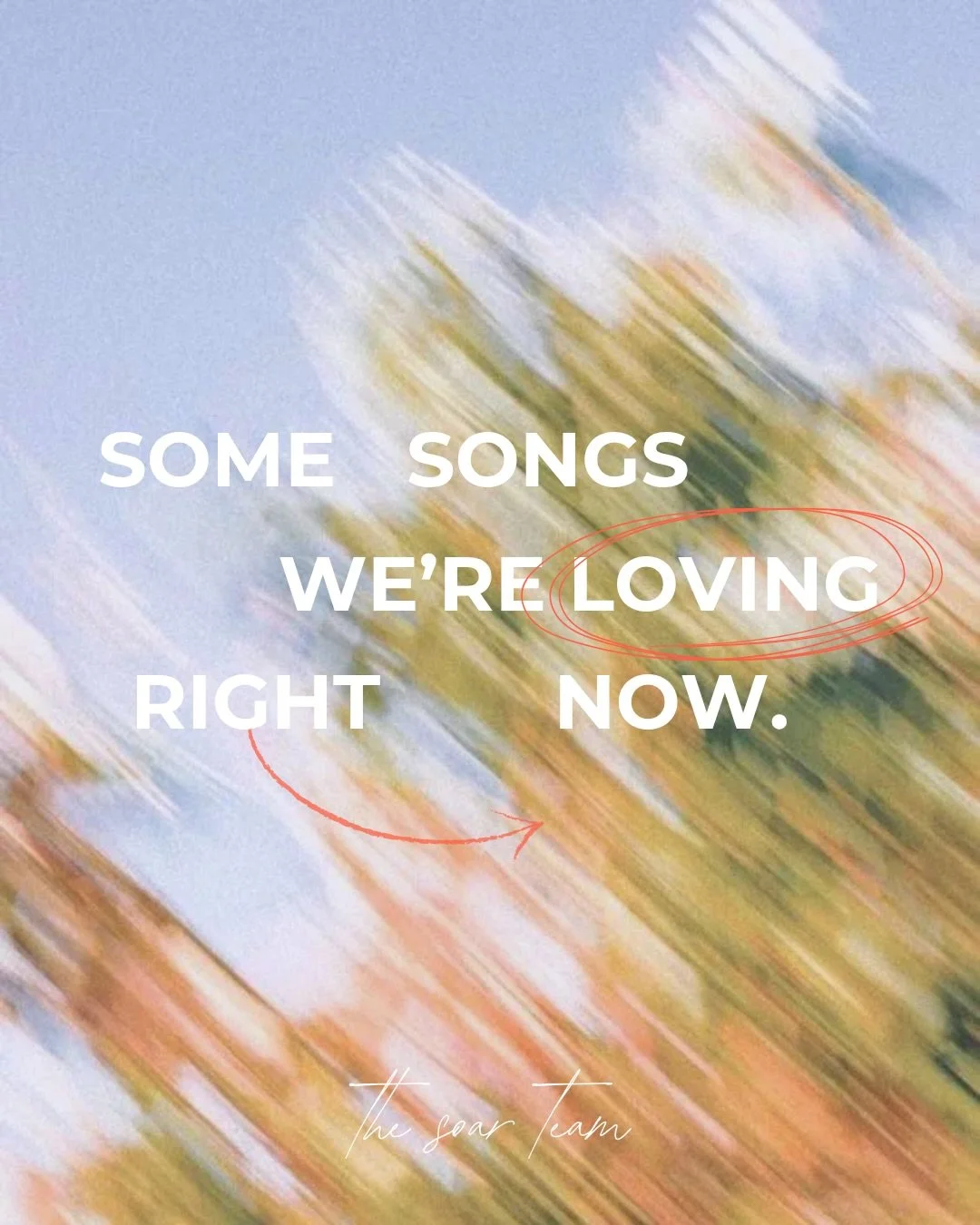At You Are Soaring, we love that music can lift your mood and point you back to Jesus.

That&rsquo;s why we made a playlist of songs we&rsquo;ve been loving and wanted to share it with you 🤍

Hard week? Press play.
Good week? Dance along!

Wherever 