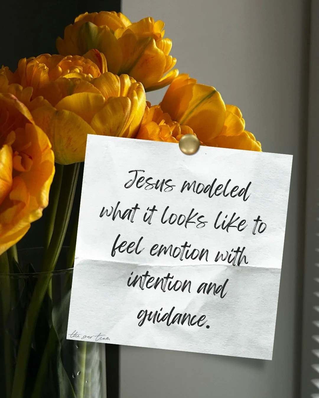This is the model for us as well: feel &rarr; pause &rarr; pray &rarr; respond.

When emotions rise, our instinct is often to fix, defend, or react quickly. But Jesus shows us a different way&mdash;slow down long enough to be with God before we respo