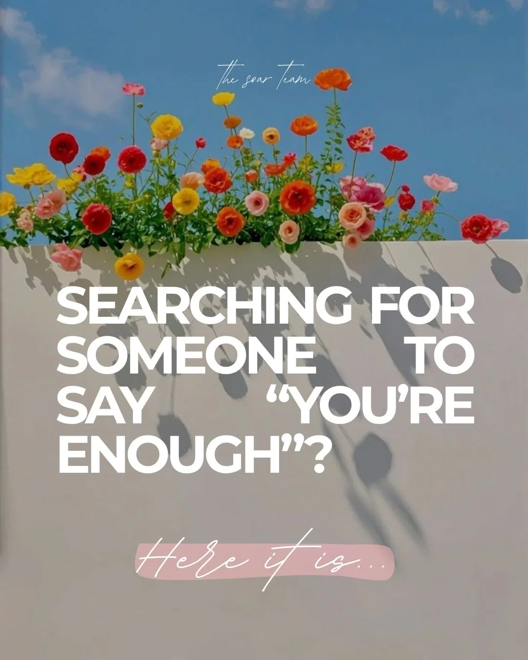 Lately, God has been reminding me of something I so easily forget:

There is nothing I can do to earn, deserve, or strive for His love.

The truth is, I&rsquo;m not enough because of what I do. I&rsquo;m enough because He loves me.

So much of our li