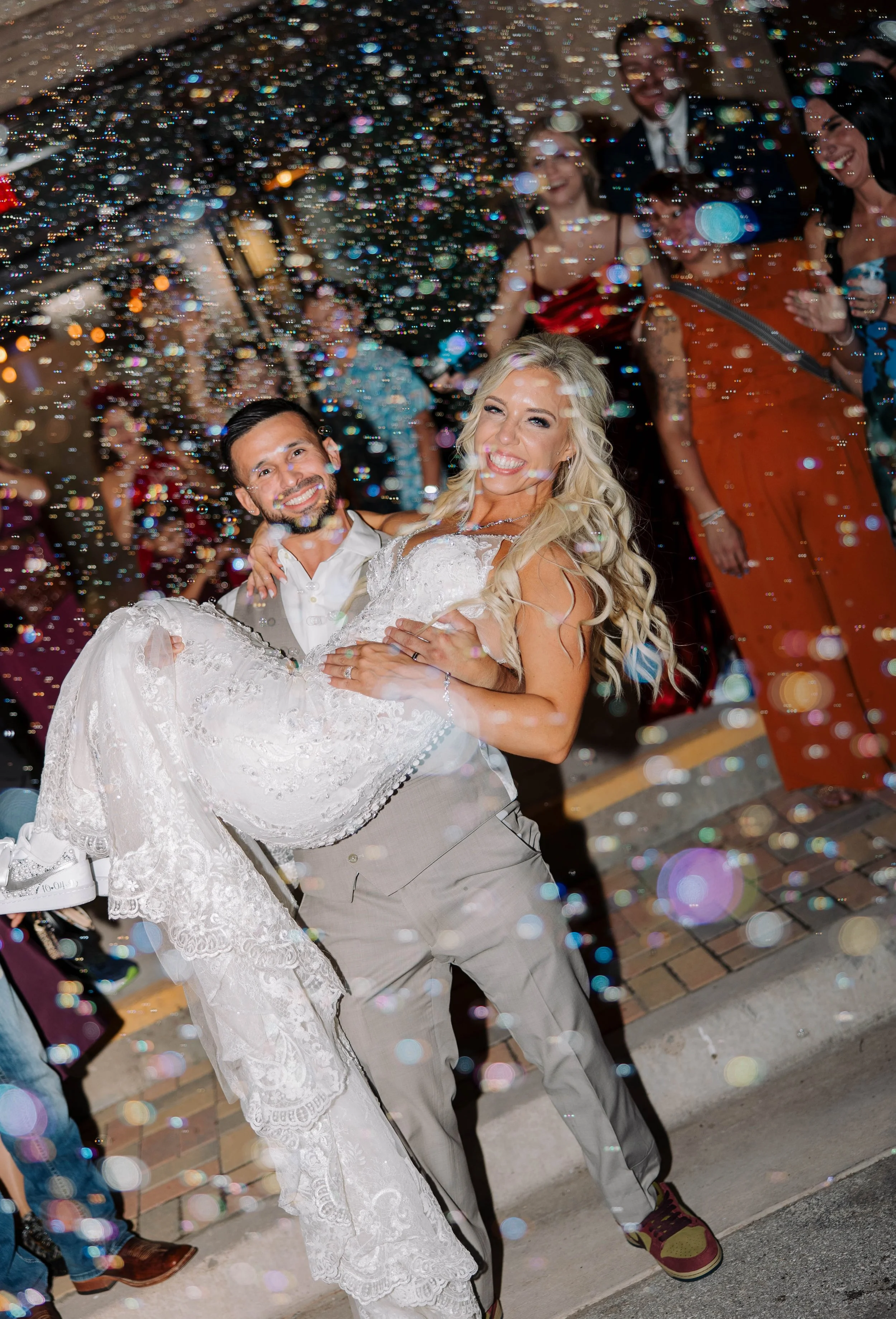 Bubble Send-Off for Kelley & Chris — Grand Canadian Theater Wedding