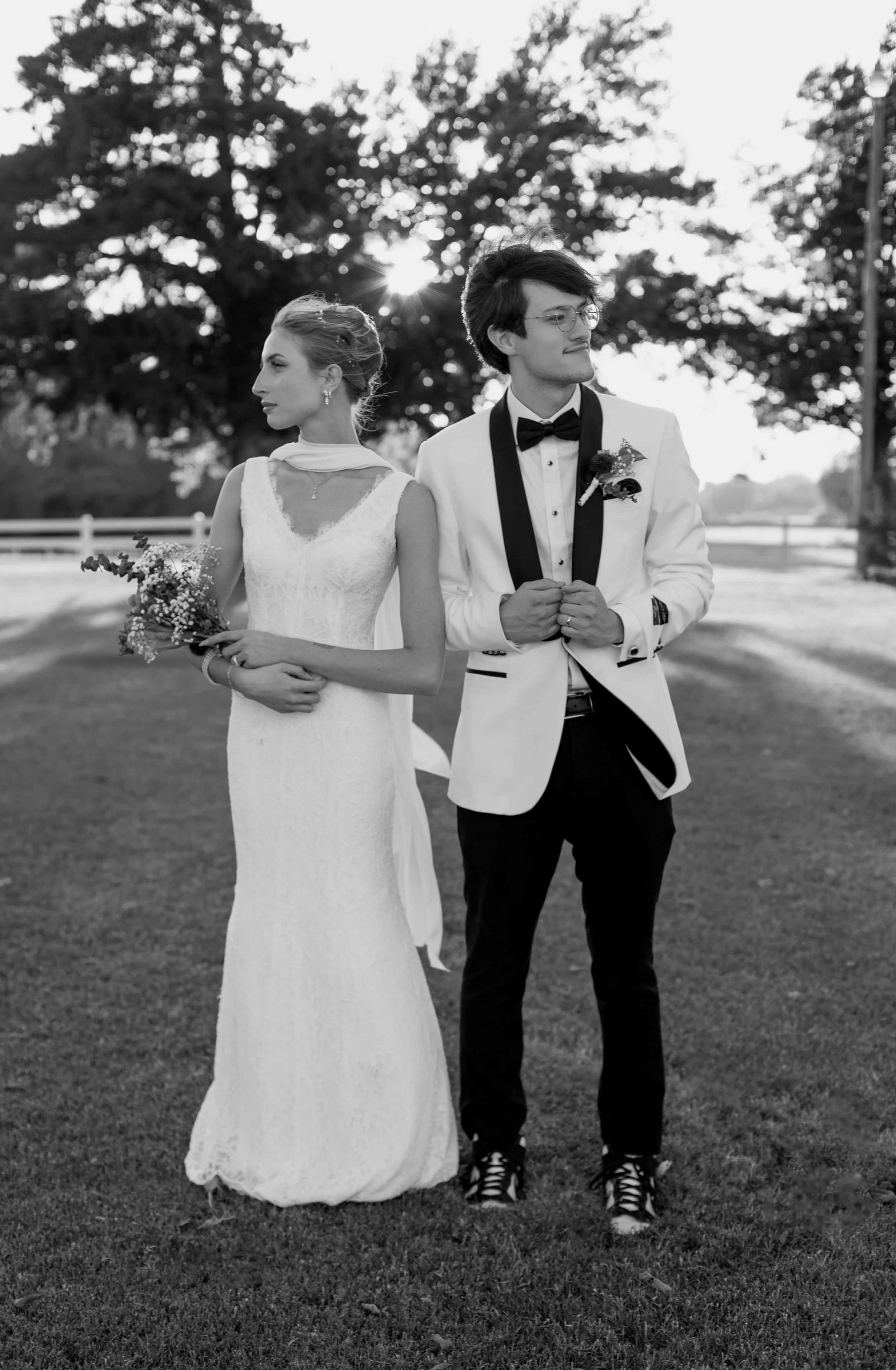 Bride and Groom Portrait at Express Ranch in Yukon Oklahoma