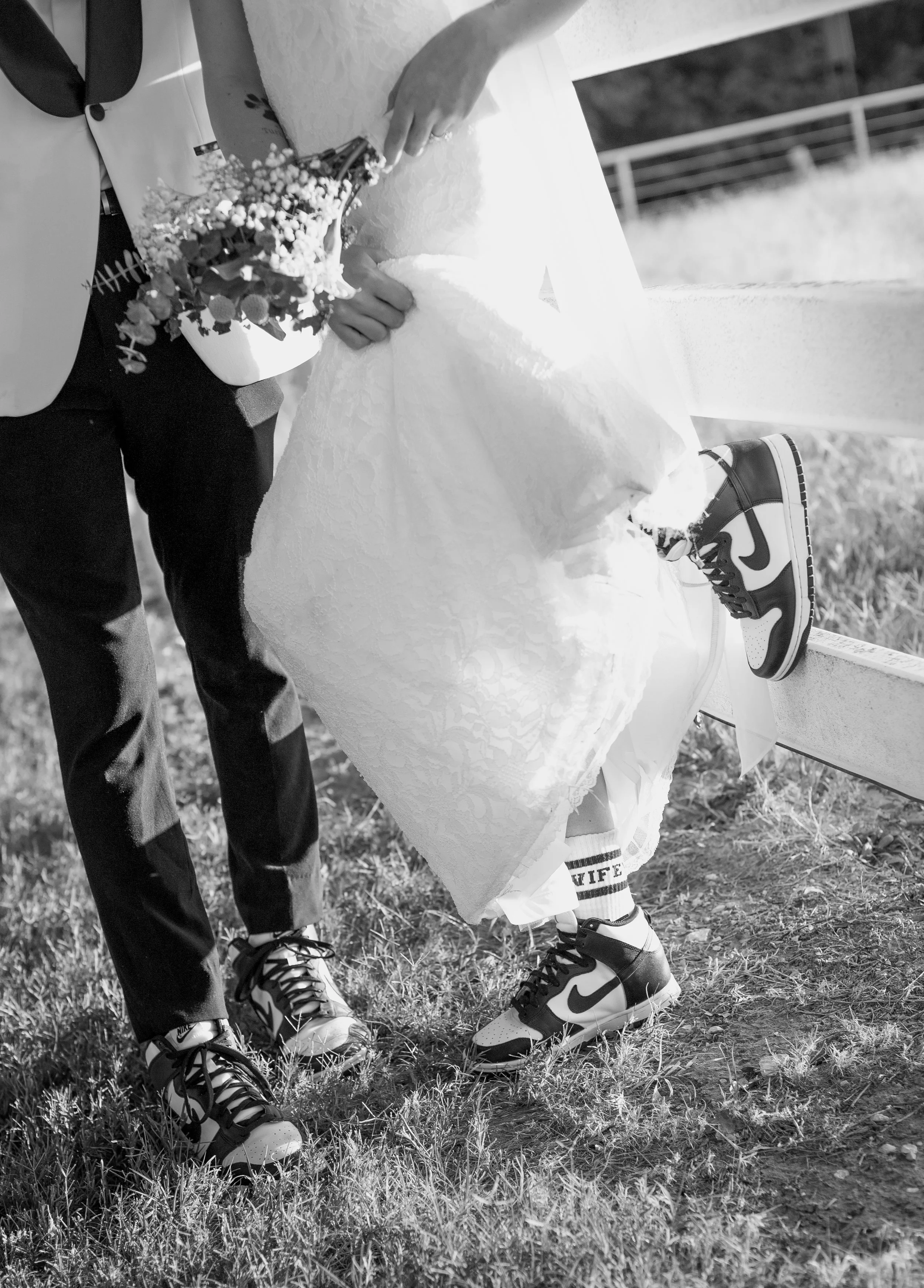 Wedding Sneakers Detail Shot at Express Ranch Wedding