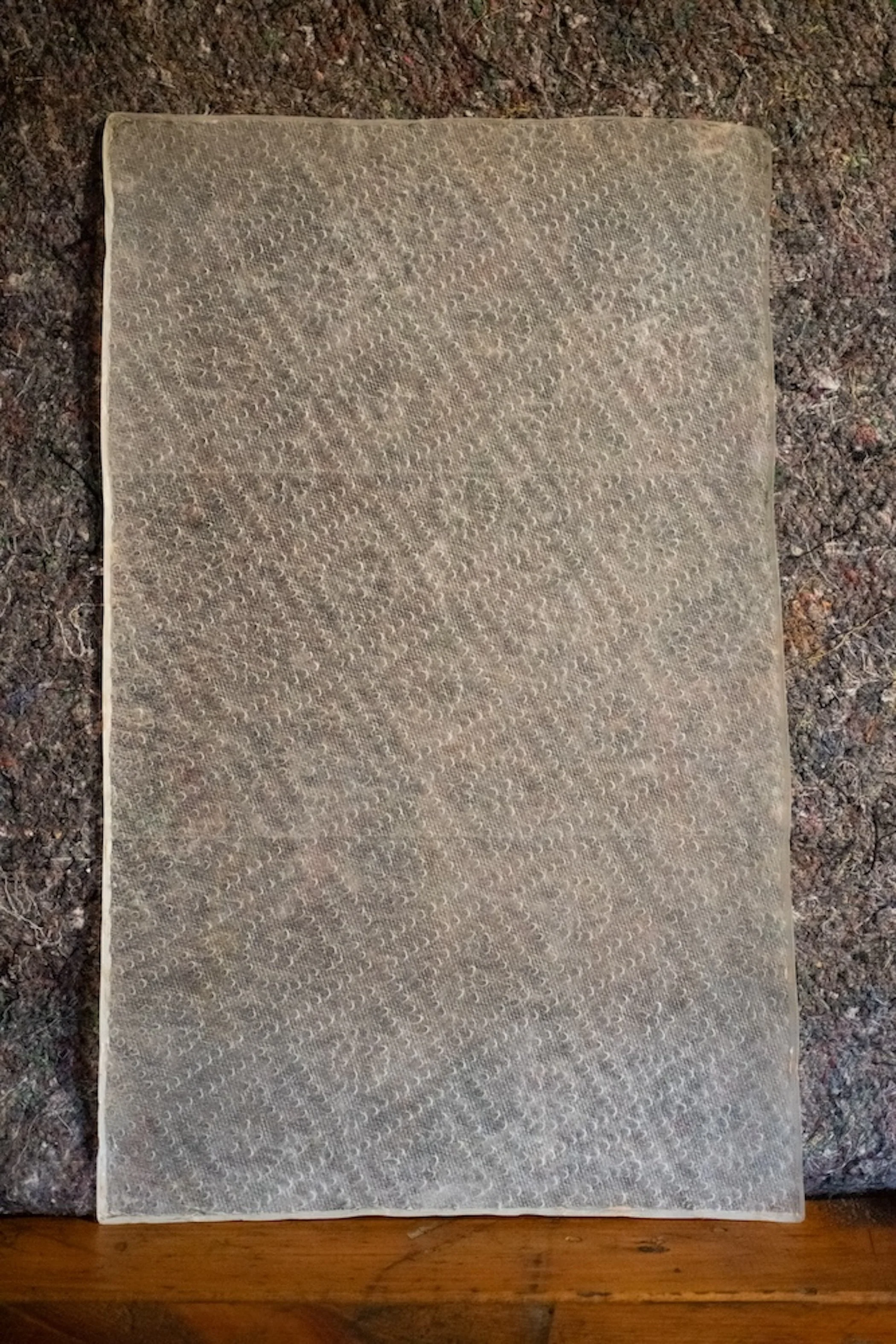 embossing plate for paper, 2023, resin, 11" x 18" x 0.25"