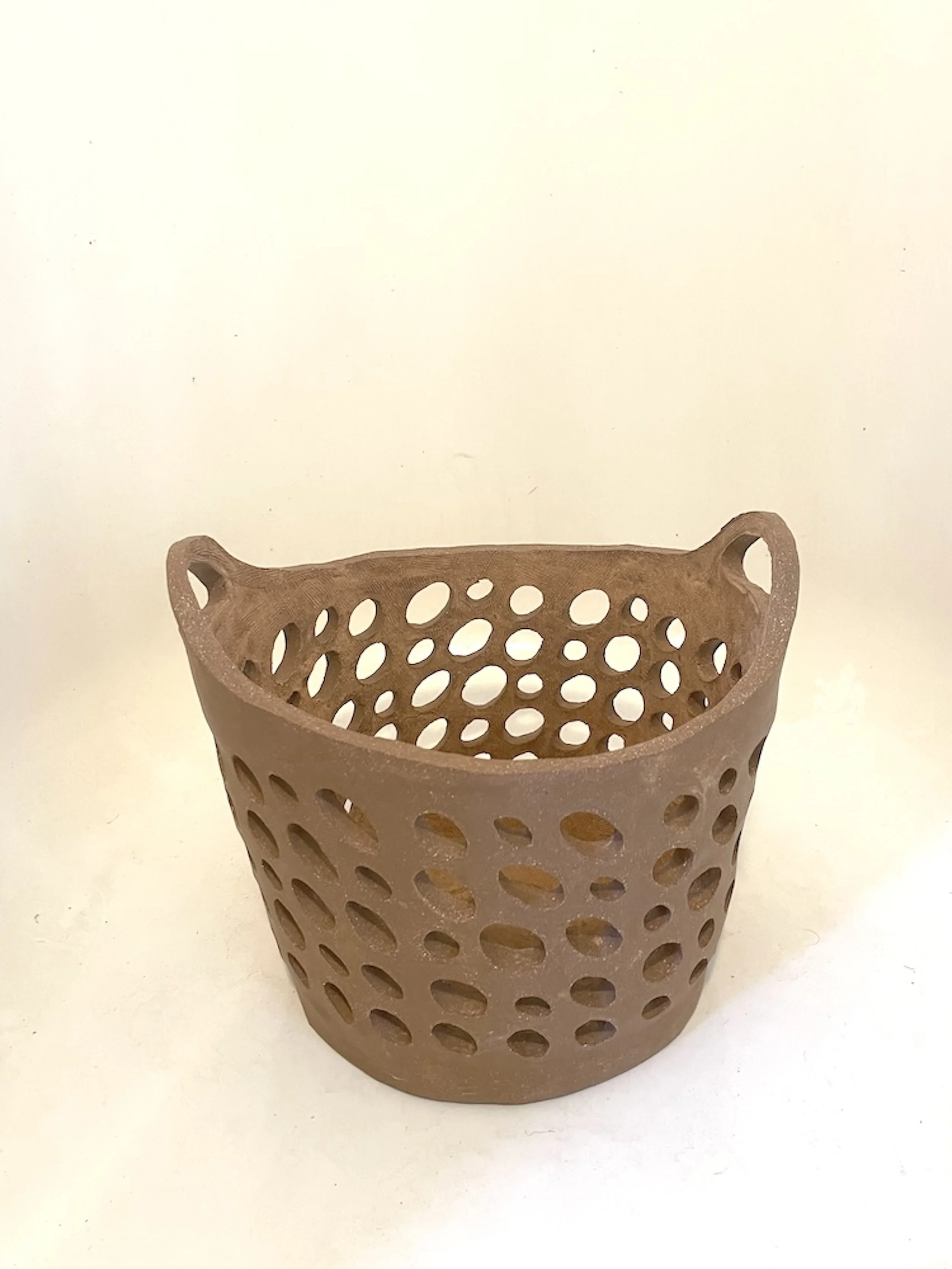 Laundry Basket, 2025, stoneware, 11" x 11" x 11"