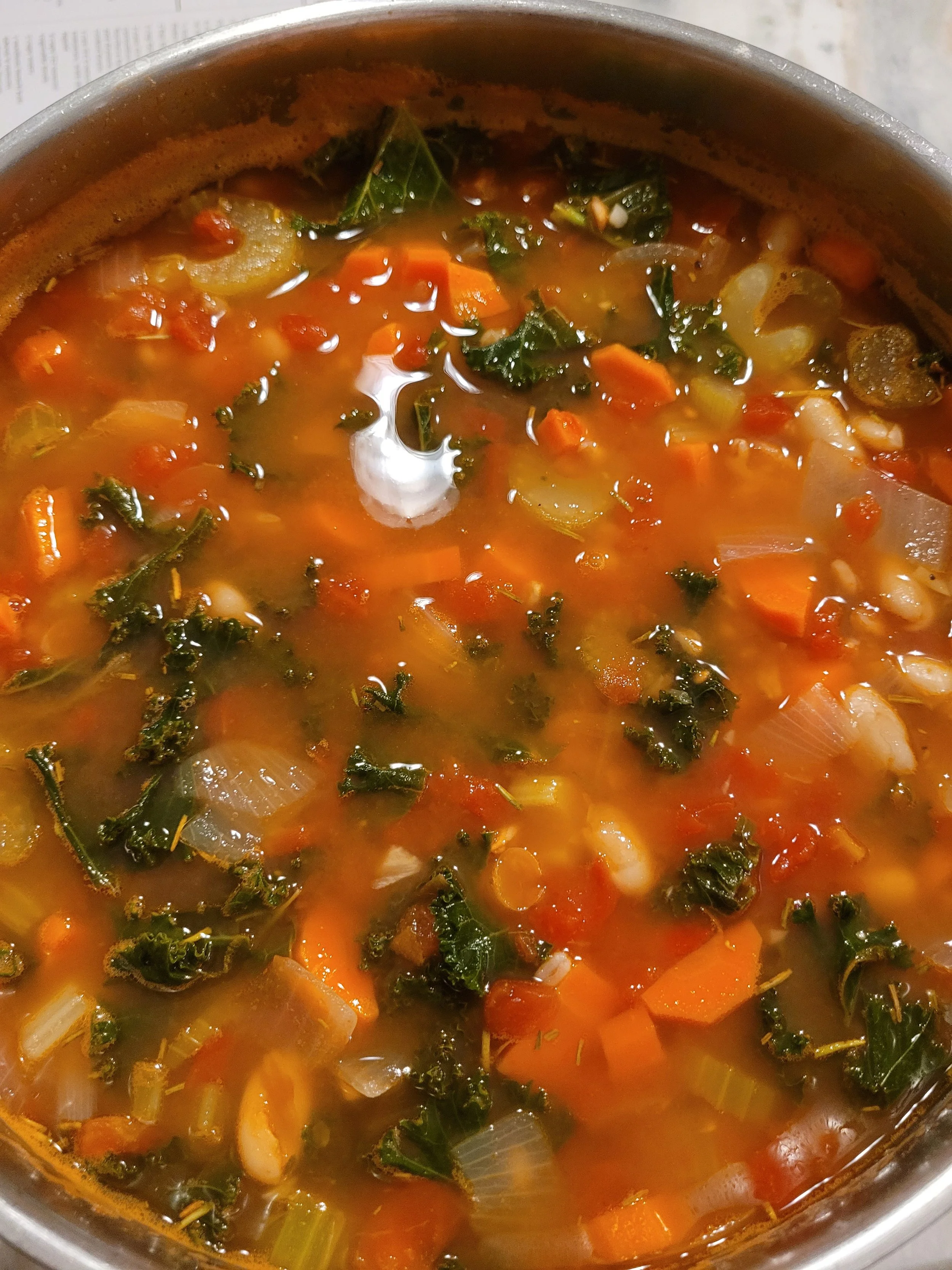 Tuscan White Bean, Kale, and Farro Stew