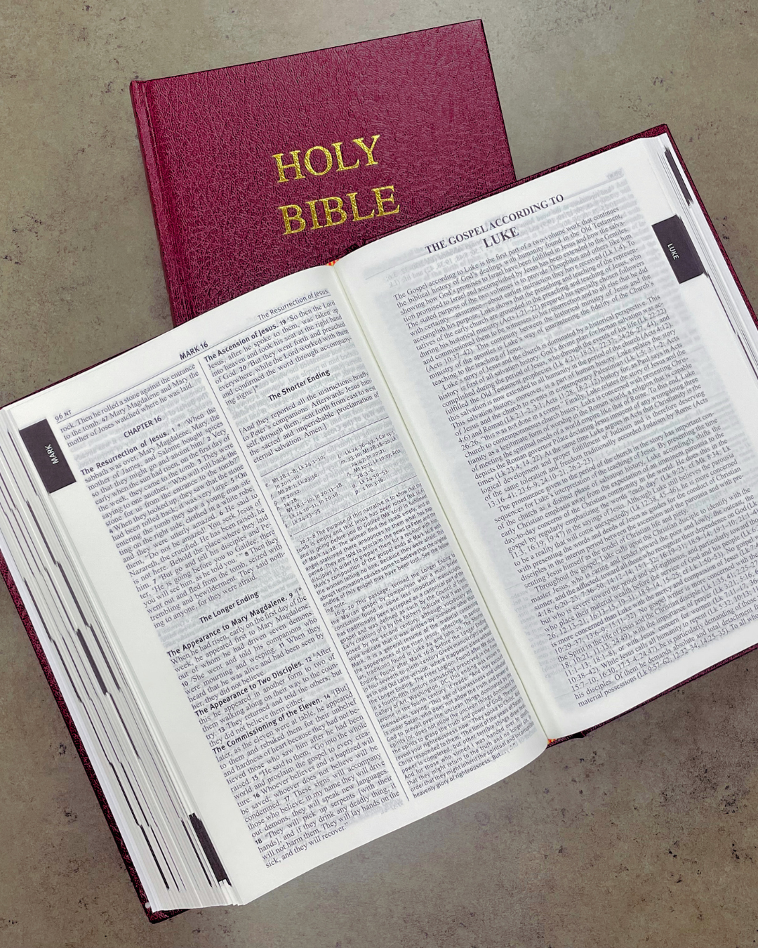 Bible open on top of a Bible
