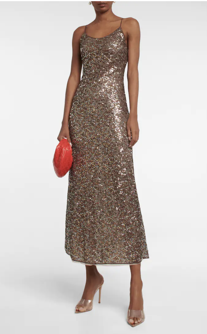 OSÉREE
Sequined slip dress