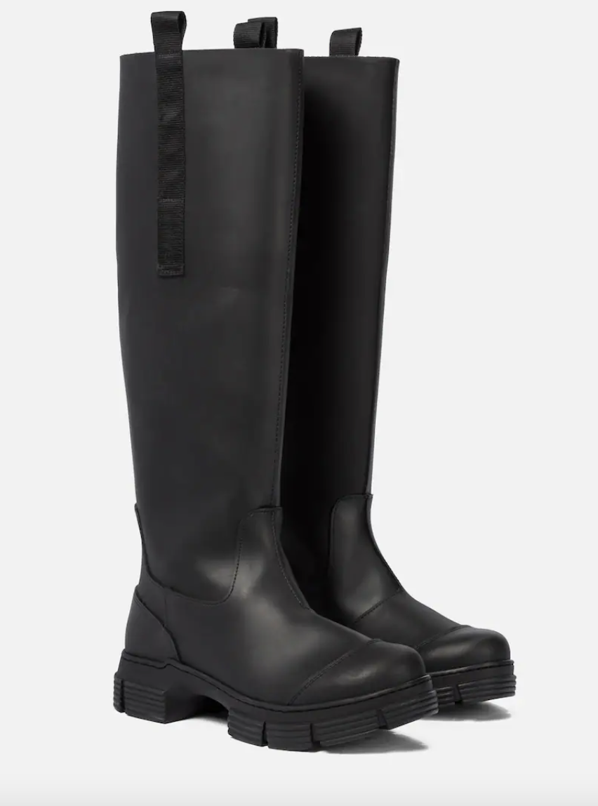 GANNI
Rubber knee-high boots