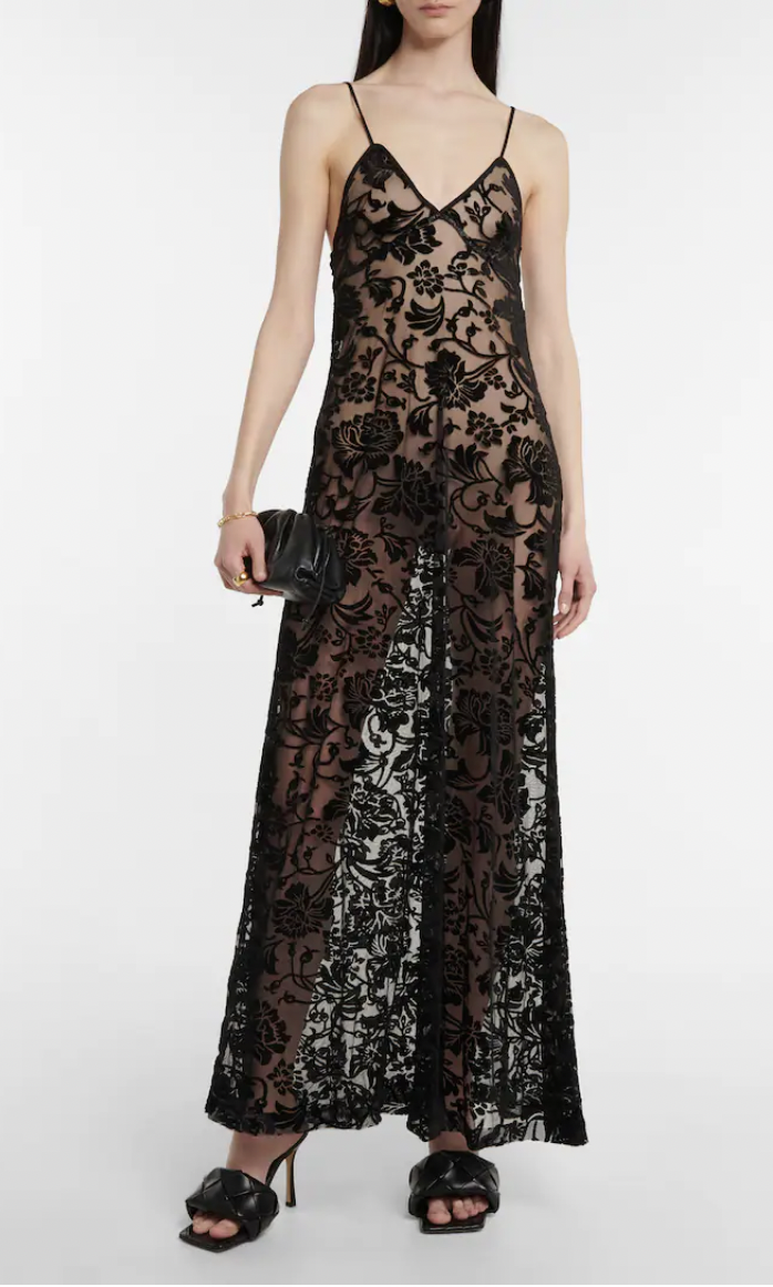 NORMA KAMALI
Floral devoré semi-sheer slip dress