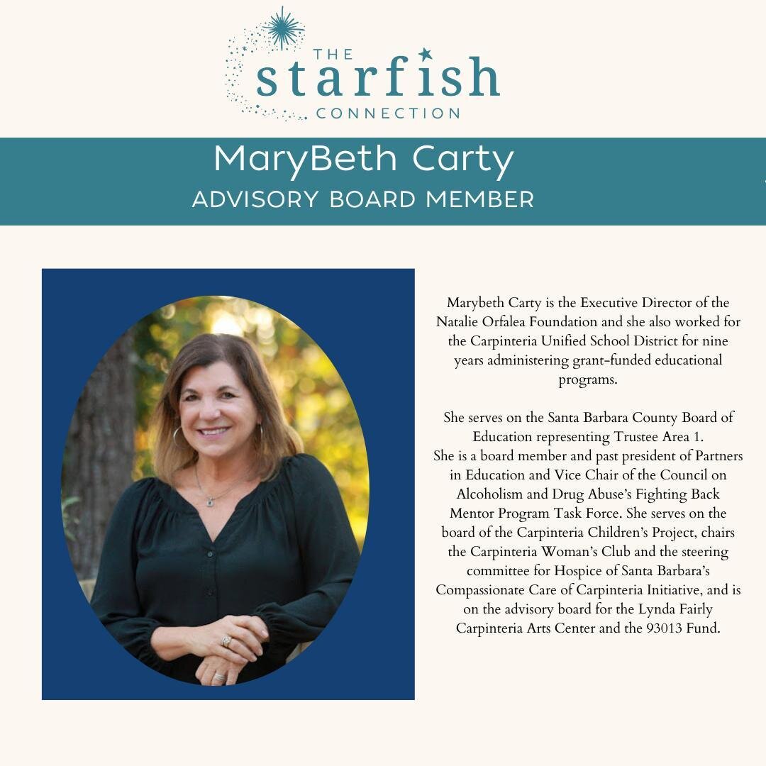 &ldquo;Volunteers are love in motion!&rdquo;⁠
⁠
Tuesdays thank youuuuuu to our Advisory Board Member MaryBeth Carty! ⁠
We are grateful for your love and time supporting the mission of the Starfish Connection.⁠
⁠
⁠
**The Starfish Connections mission i