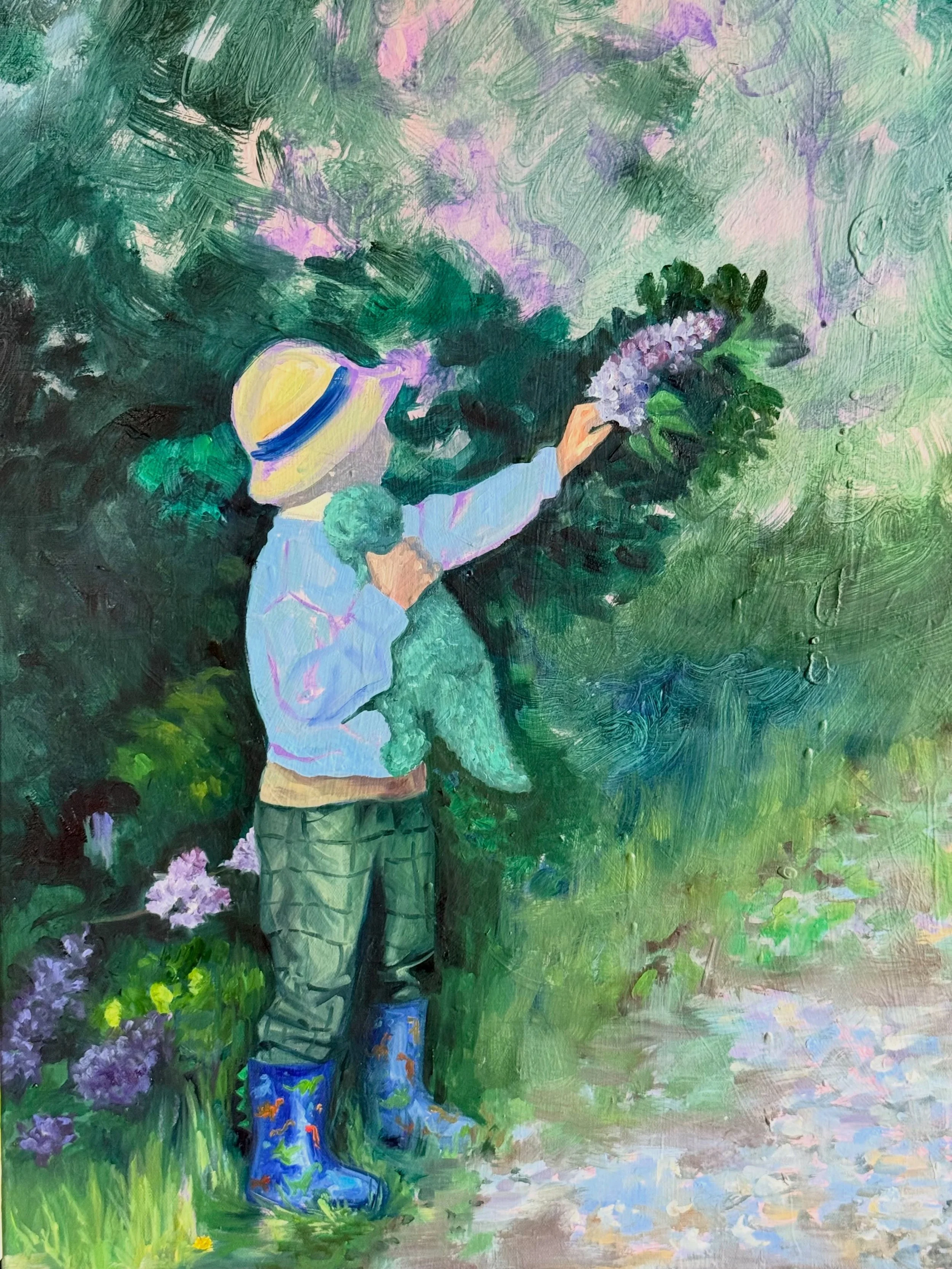 Yes hi hello I went into a little posting slump after my dress painting reel exploded because I really didn&rsquo;t know what to post next after that 🤣

So here is a little proof of life, and a whole lot of lilac season 🪻🎨 

#MontrealArtist #Montr