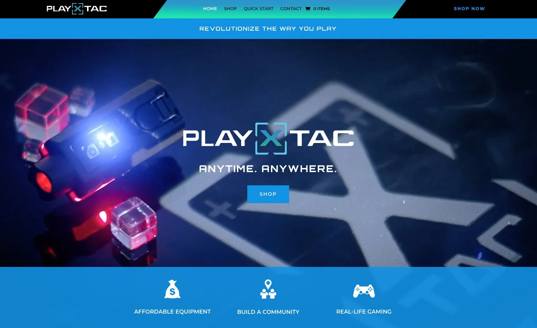 Website design for XTAC and PlayXTAC.