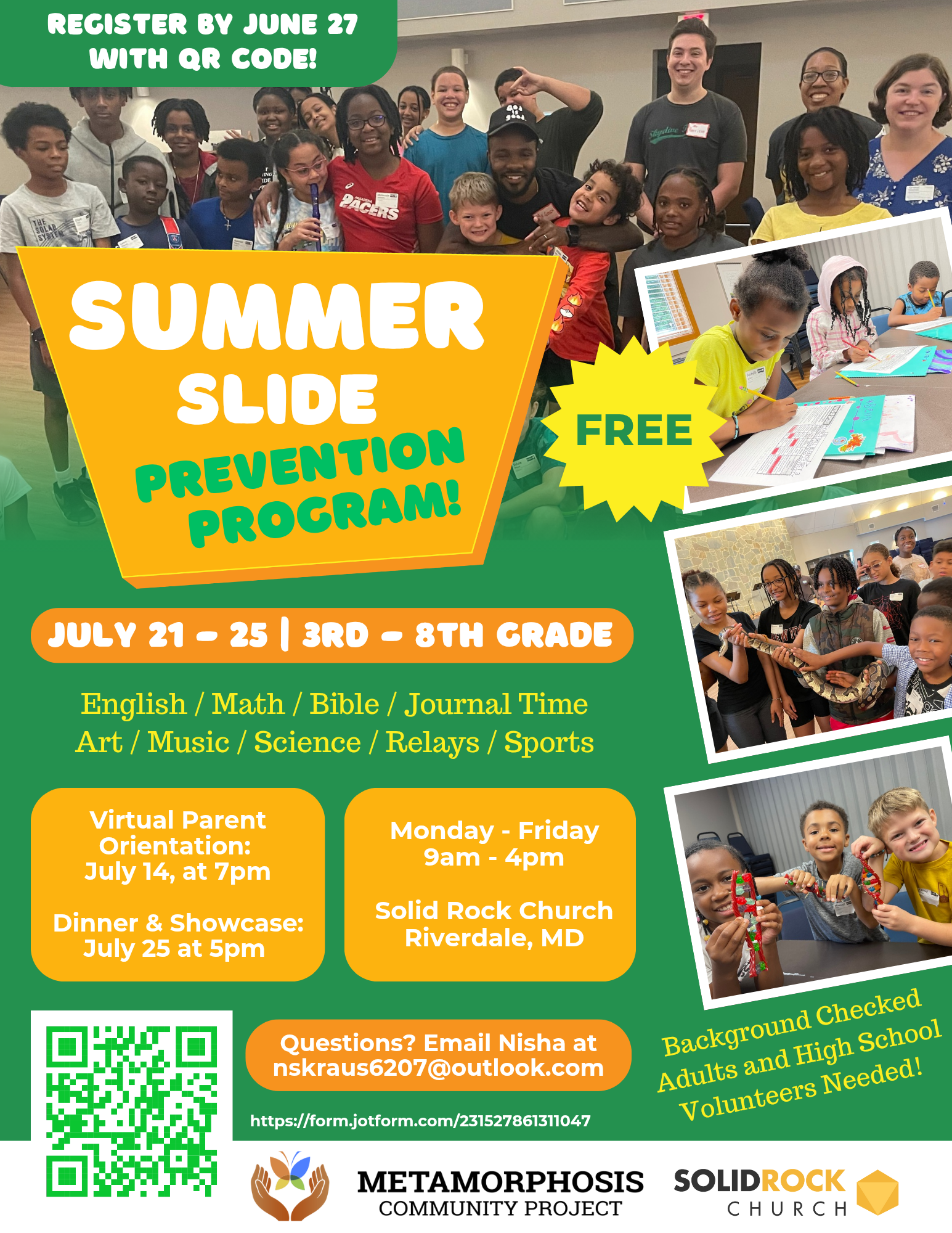 Summer Slide Prevention Program