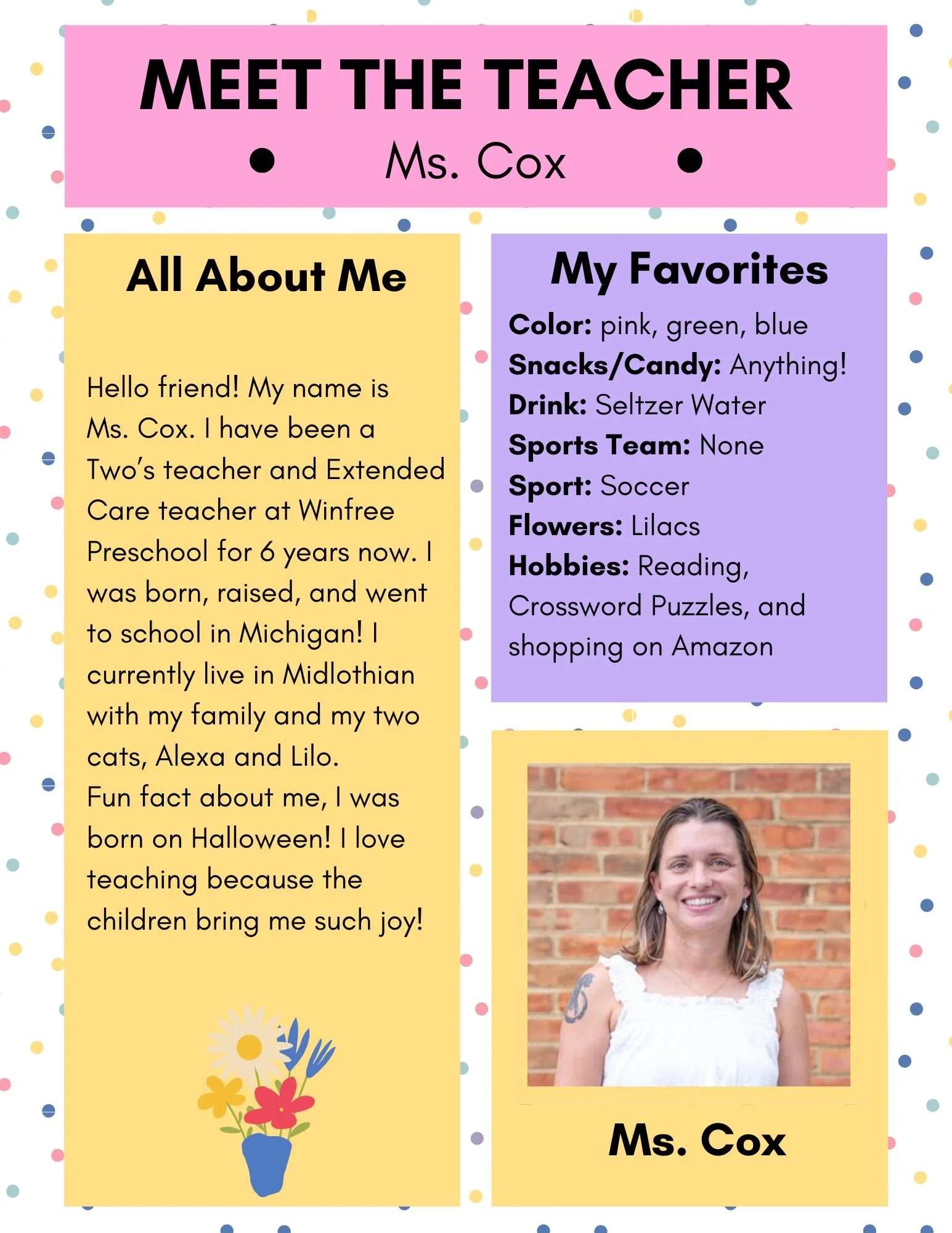Meet the Teacher Template in Pastel Polka Dot Style.jpg.JPG