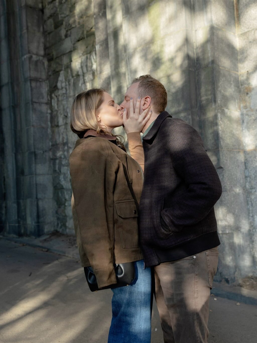 Max &amp; Saundra in their element this fall for their engagement session in NYC ✨ Too excited to take on the west coast with them for their wedding next summer with @handheartevents!
